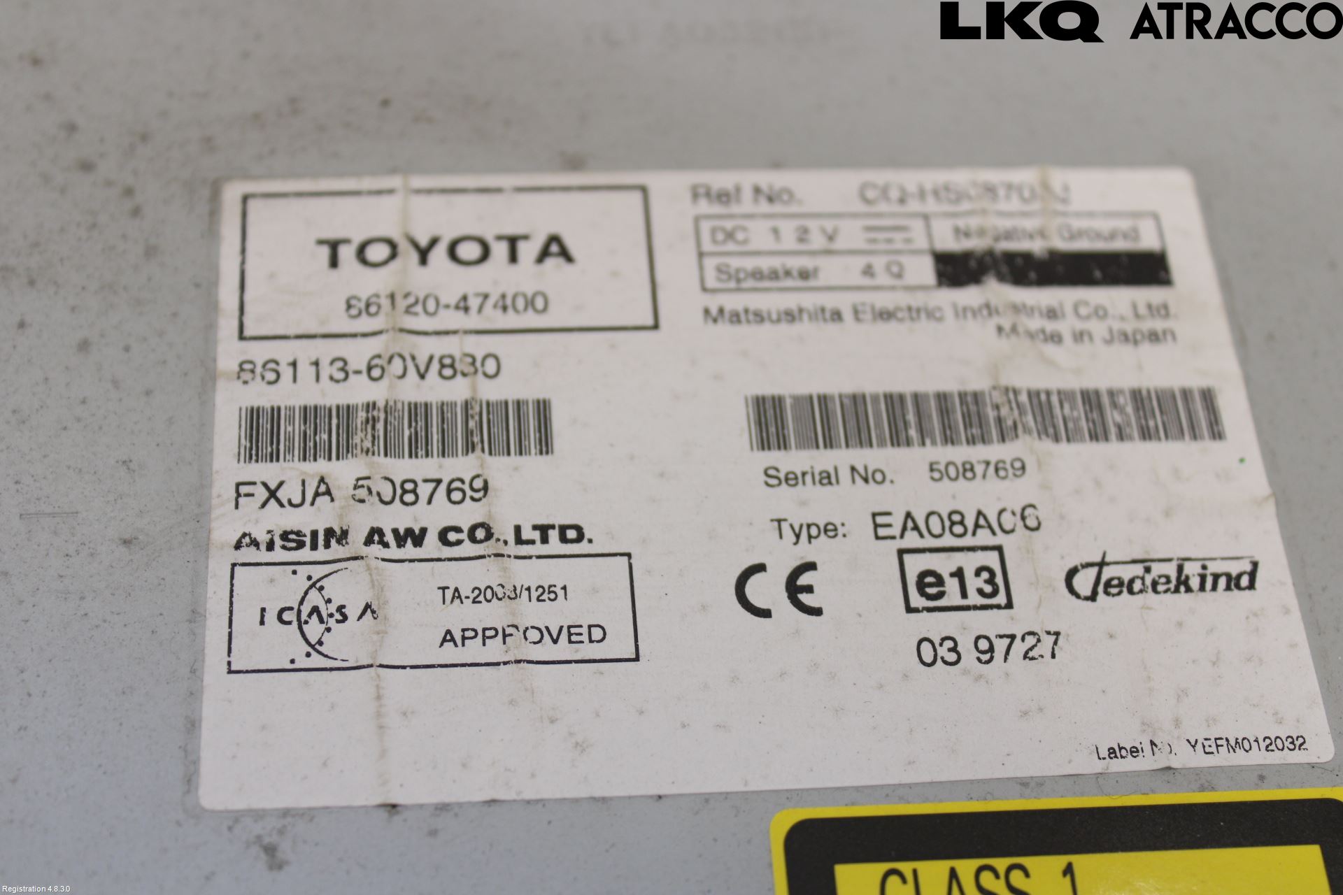 Toyota PRIUS ZVW30 09-20 Cd Radio - Multimediapanel