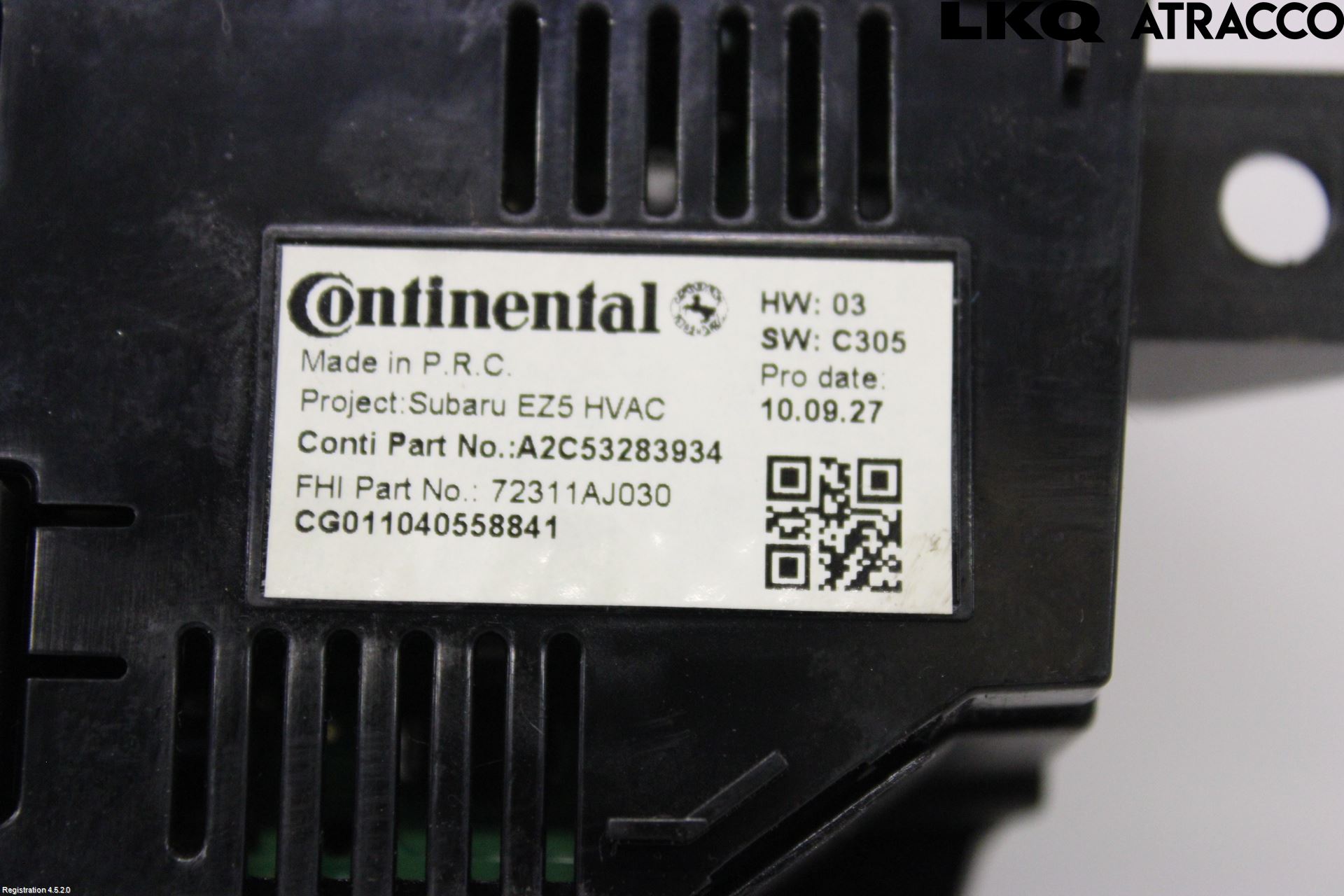 Subaru OUTBACK 10-15 Ac Styrenhet Ac Manöveren