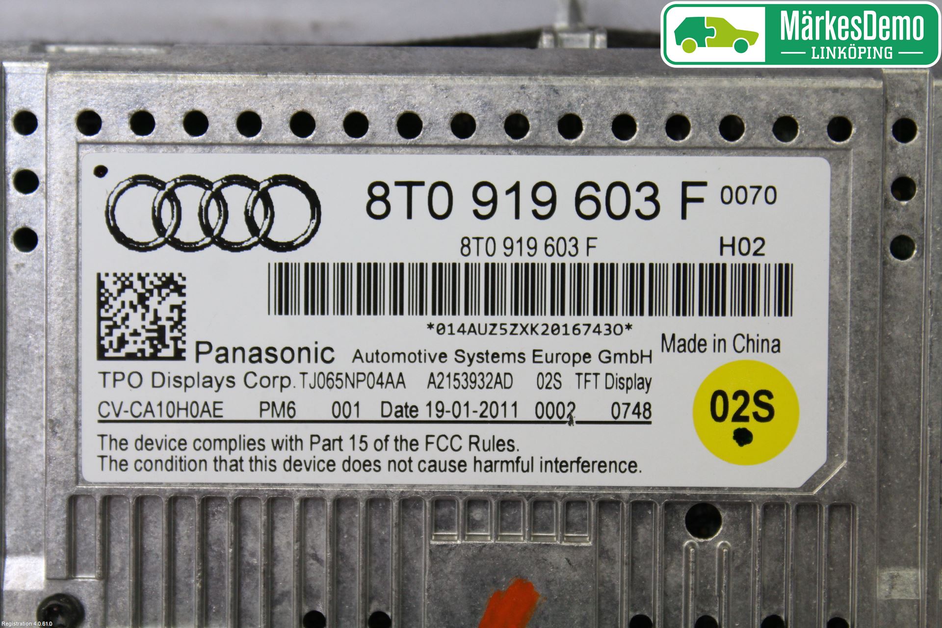 Audi A4/S4 08-11 Multifunktionsdisplay