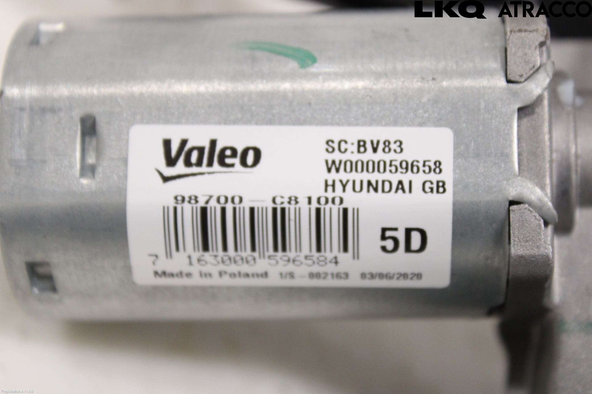 Hyundai i20 GB 15-20 Torkarmotor Baklucka