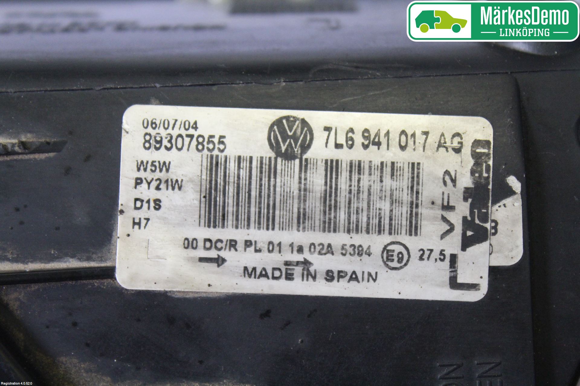 Volkswagen VW TOUAREG 7L 03-10 Strålkastare Vänster