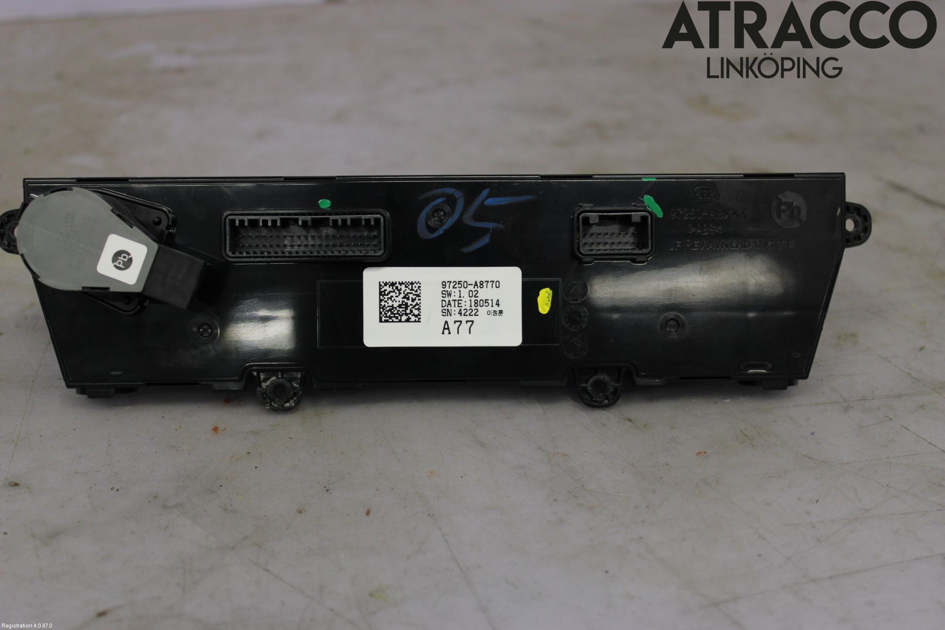 Kia OPTIMA 16-20 Ac Styrenhet Ac Manöveren