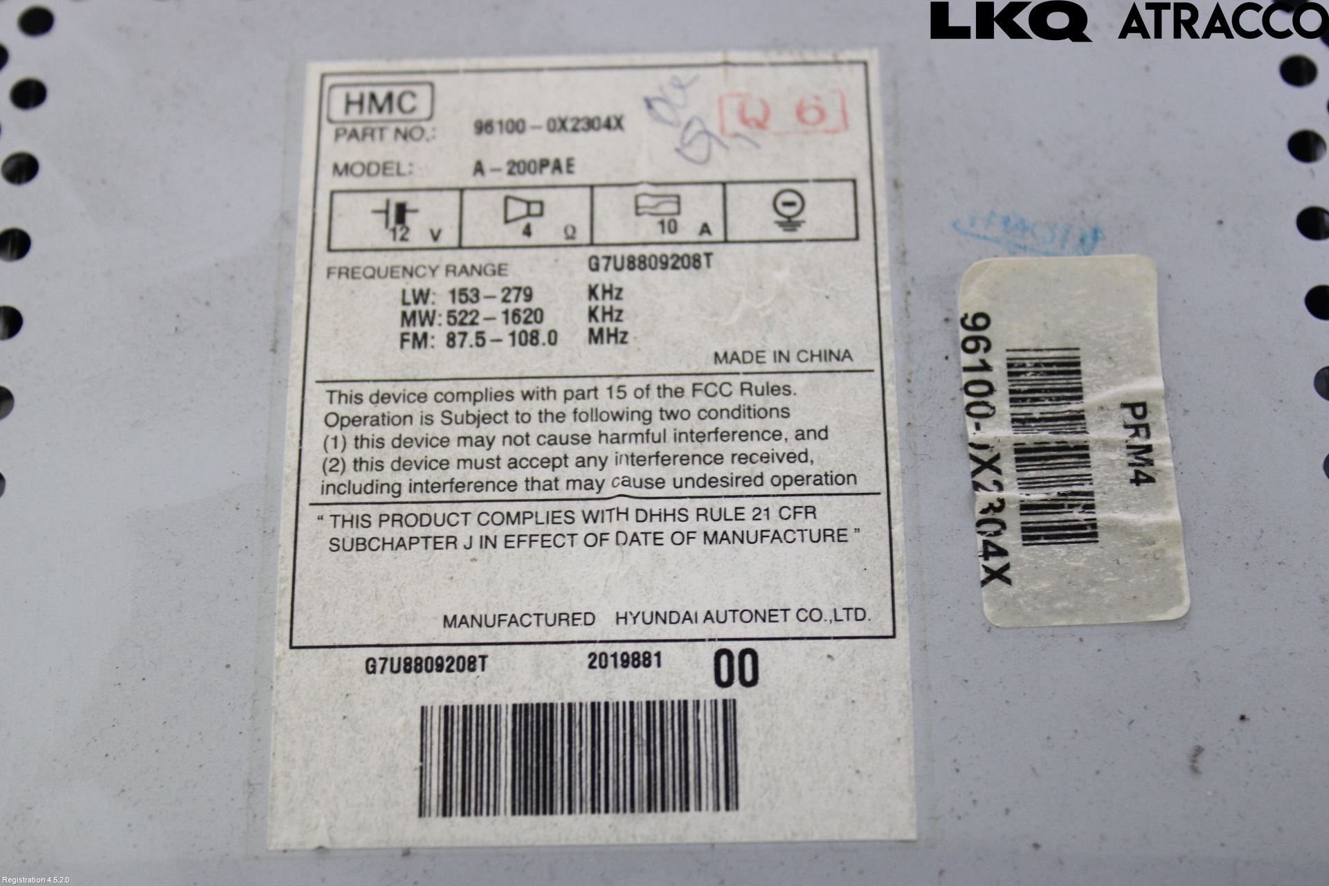 Hyundai i10 PA 08-13 Cd Radio - Multimediapanel