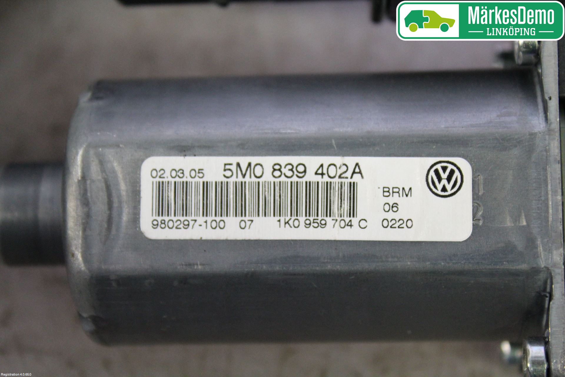 Volkswagen VW GOLF PLUS/CROSS GOLF 04-14 Fönsterhissmotor