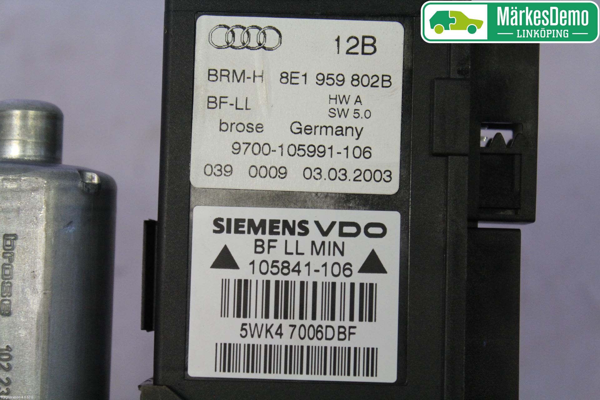 Audi A4/S4 01-05 Fönsterhissmotor