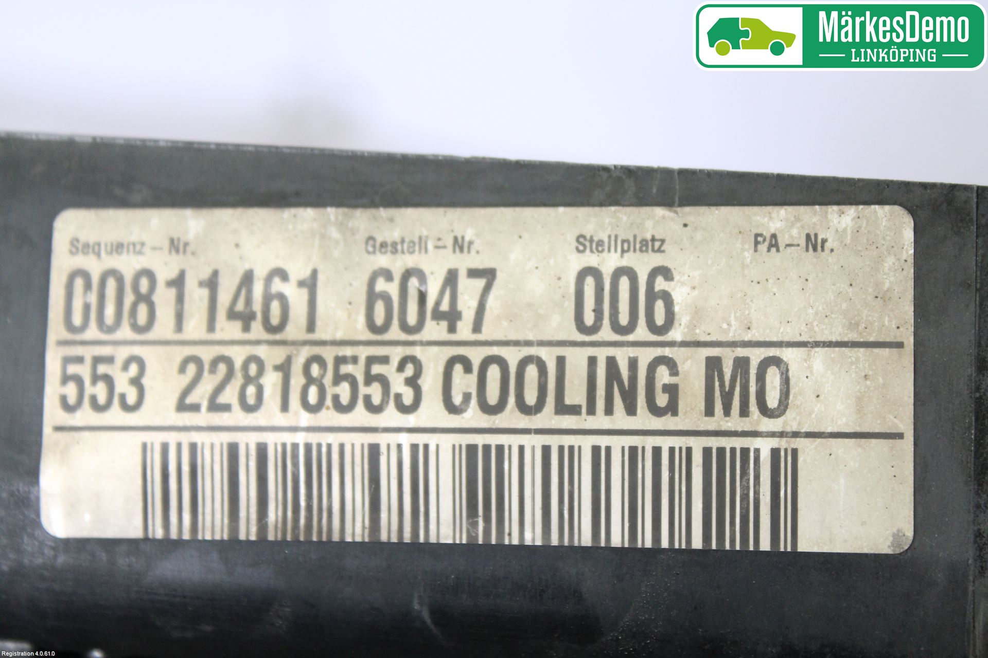 Opel INSIGNIA 09-16 Kylfläkt El