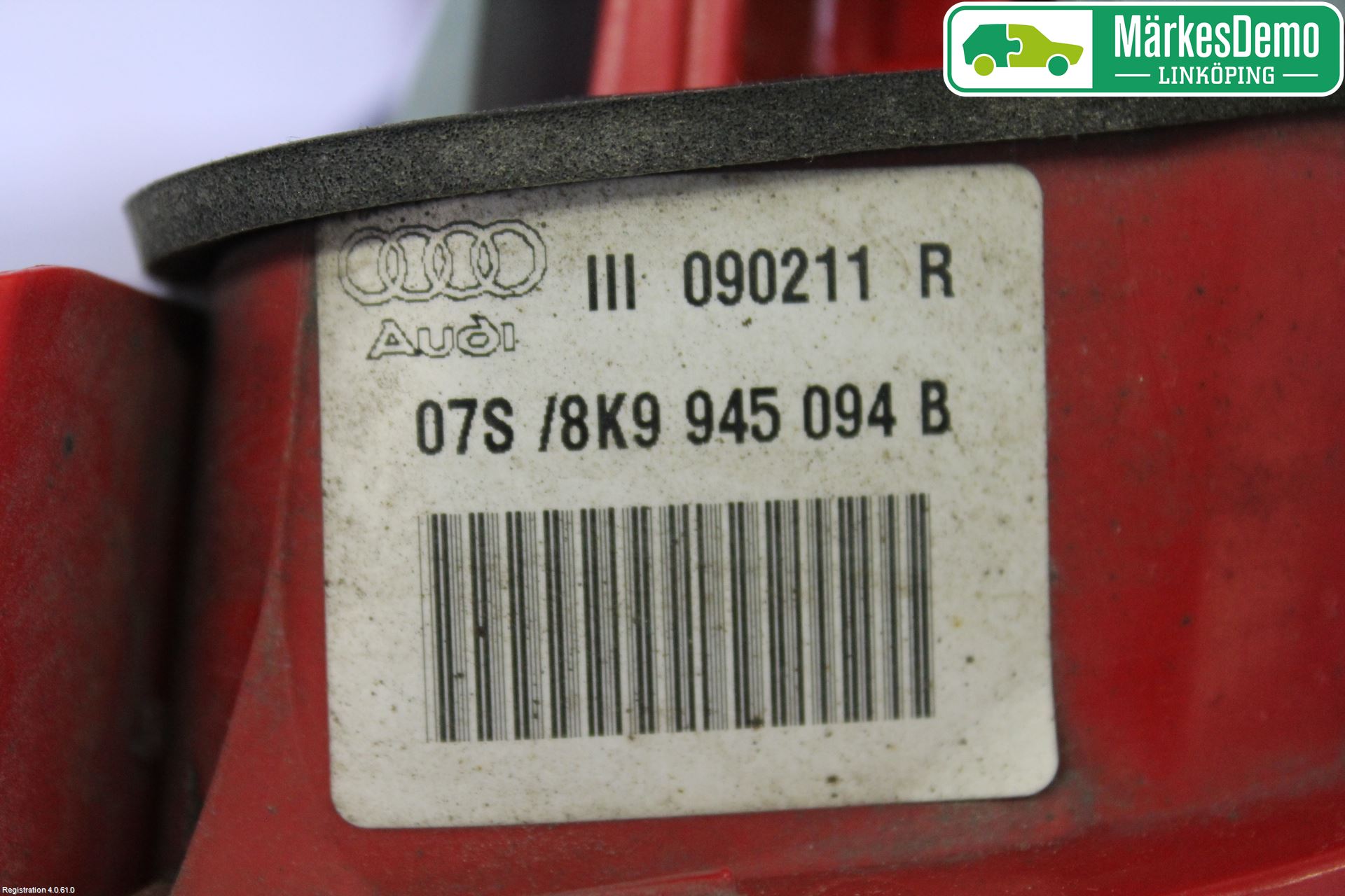 Audi A4/S4 08-11 Bakljus Lucka Hö