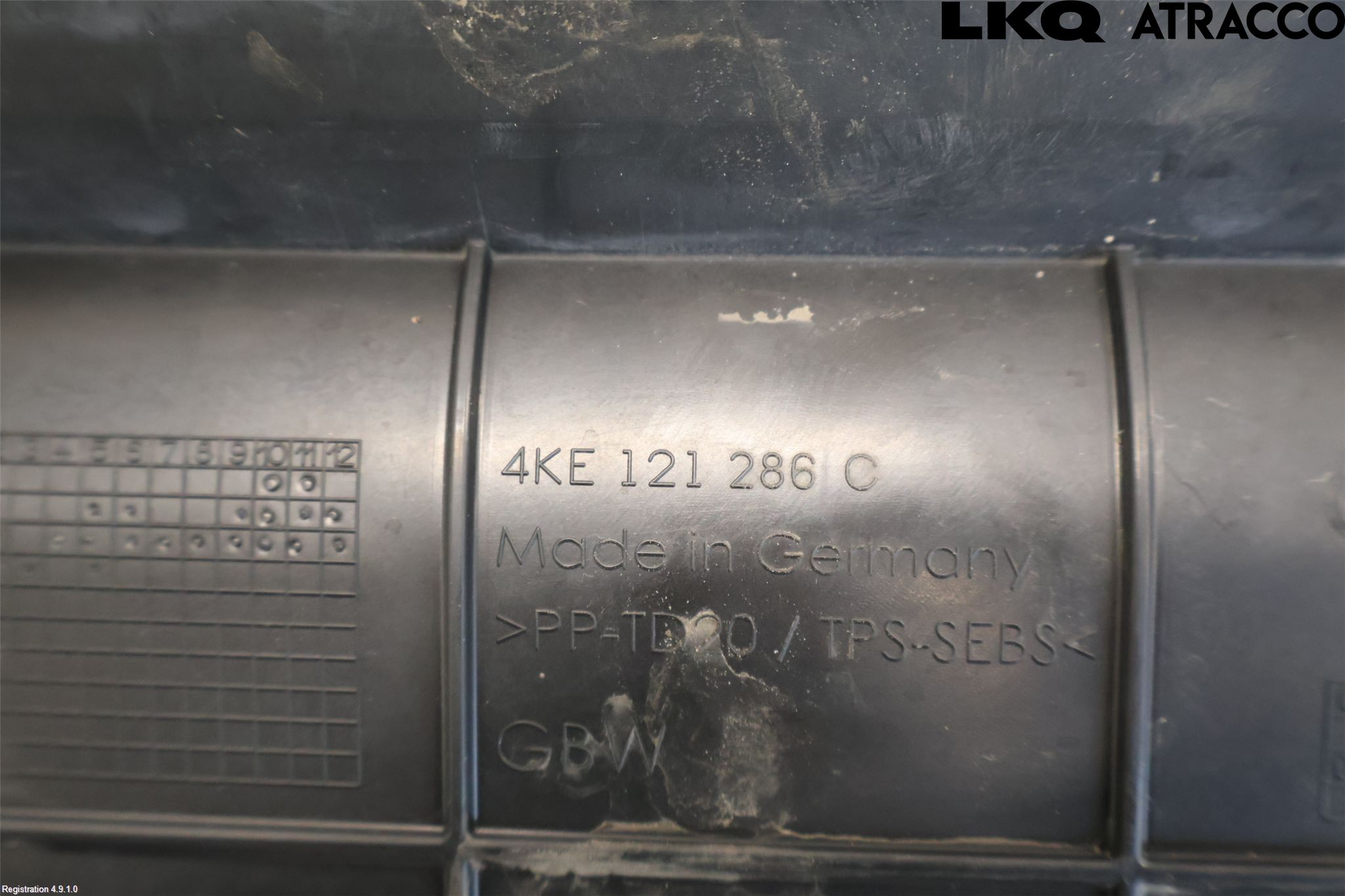 Audi E-TRON, S GE 19- Deflektor Plåt-Plast Kylning