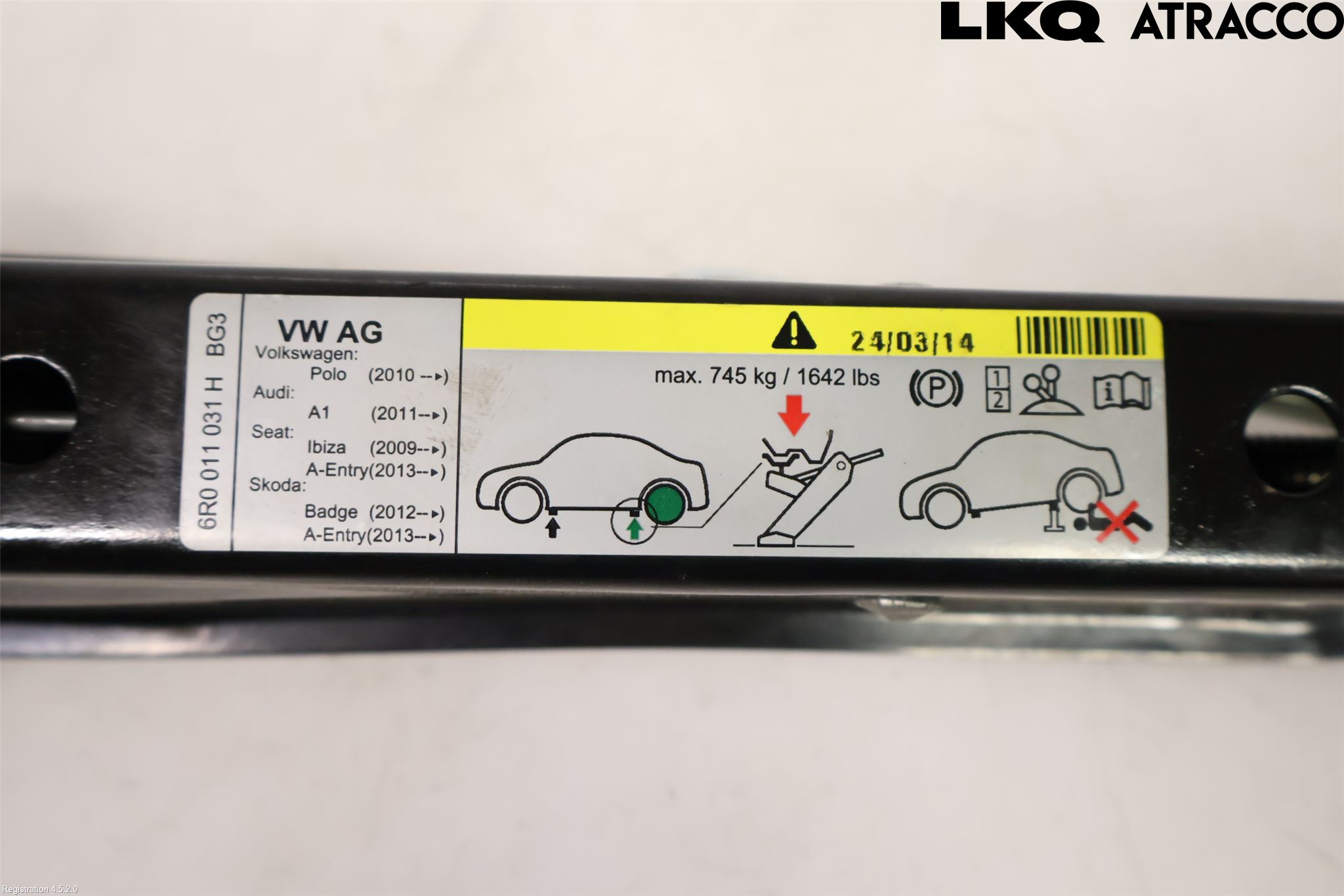 Seat IBIZA IV 08-16 Domkraft
