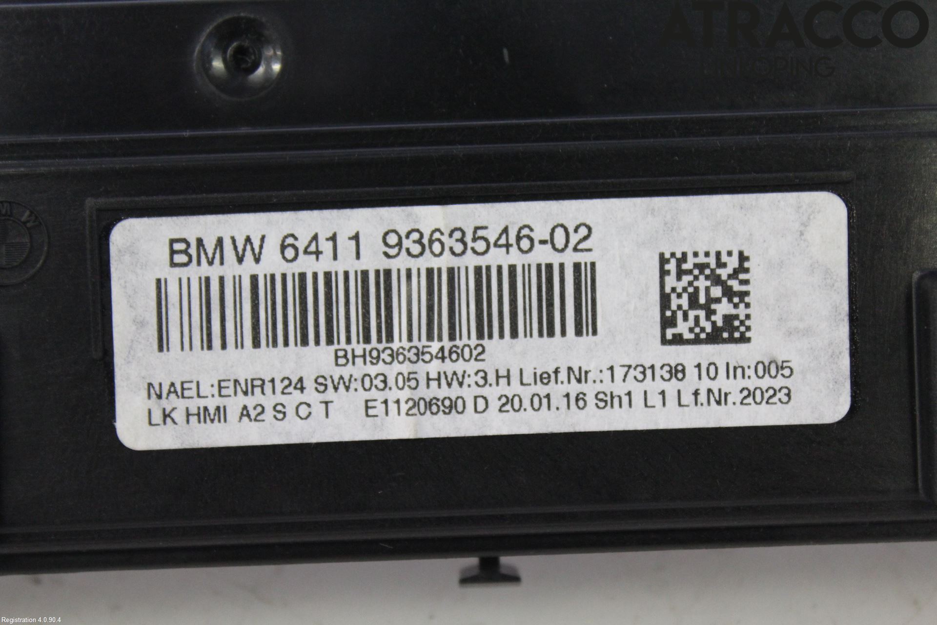 BMW 3 F30/F31/F80 12-19 Ac Styrenhet Ac Manöveren