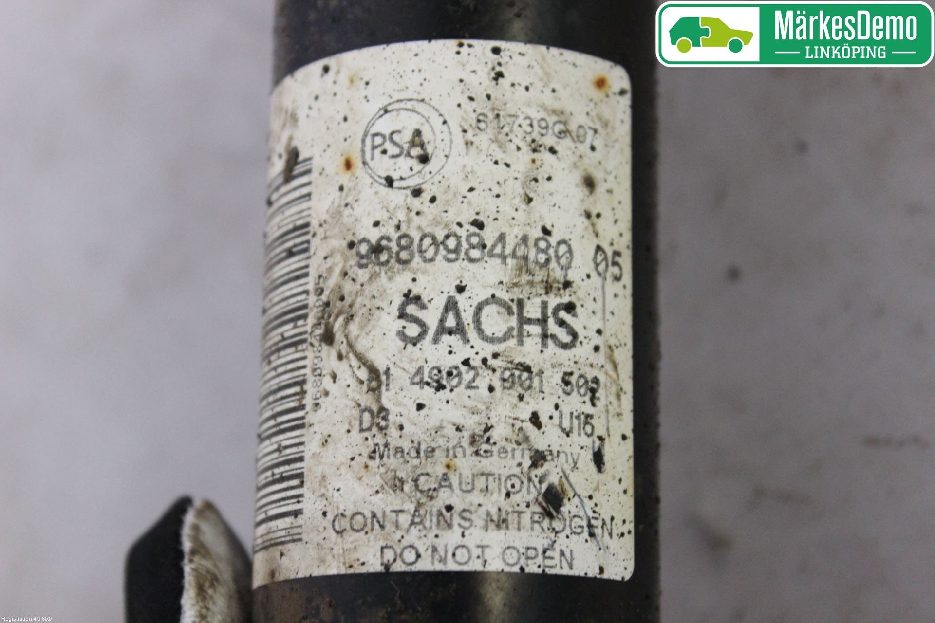 Citroen BERLINGO 08-18 Stötdämpare Bak