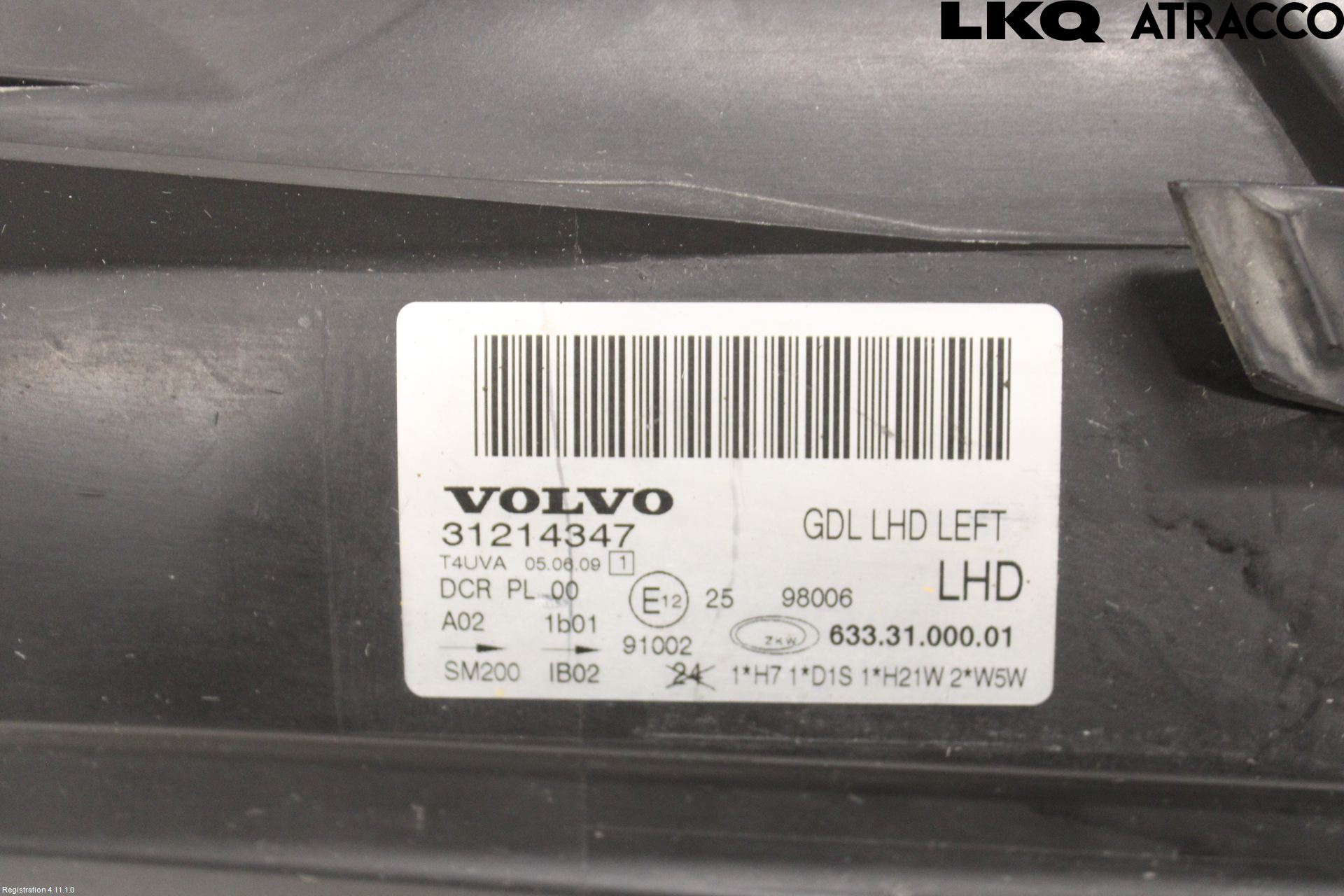 Volvo V70 08-13 Strålkastare Vänster