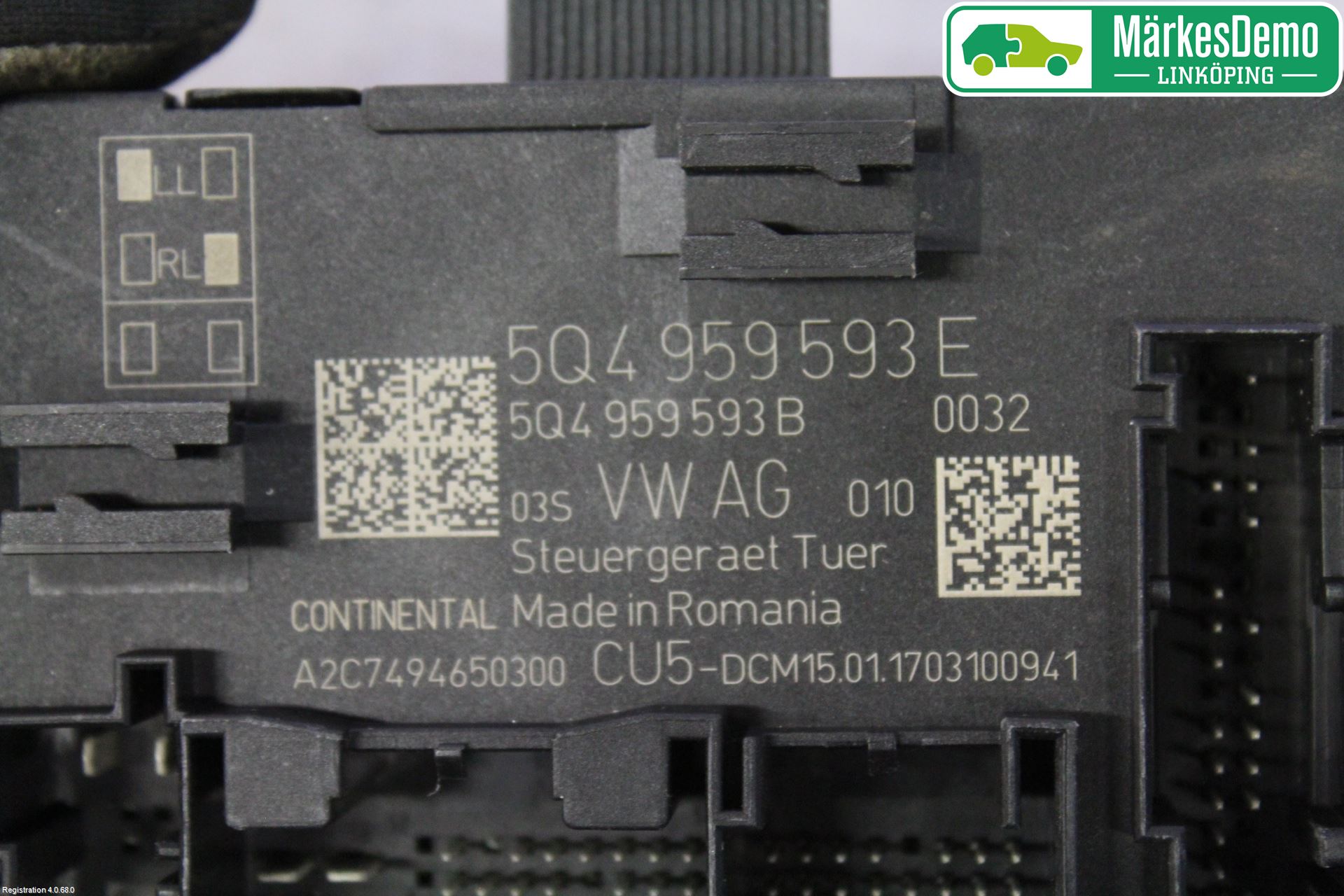 Volkswagen VW GOLF / E-GOLF VII 13-20 Styrenhet Dörr