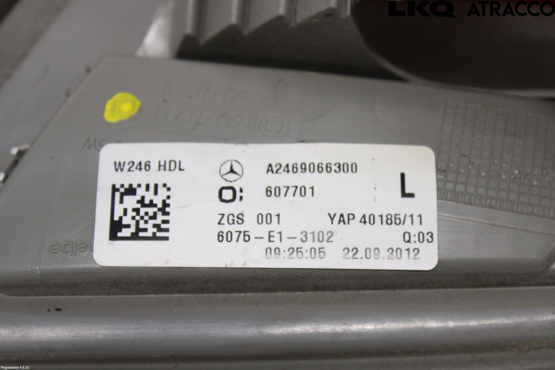 Mercedes-Benz MB B-KLASS (W246/W242) 12-19 Bakljus Lucka Vä