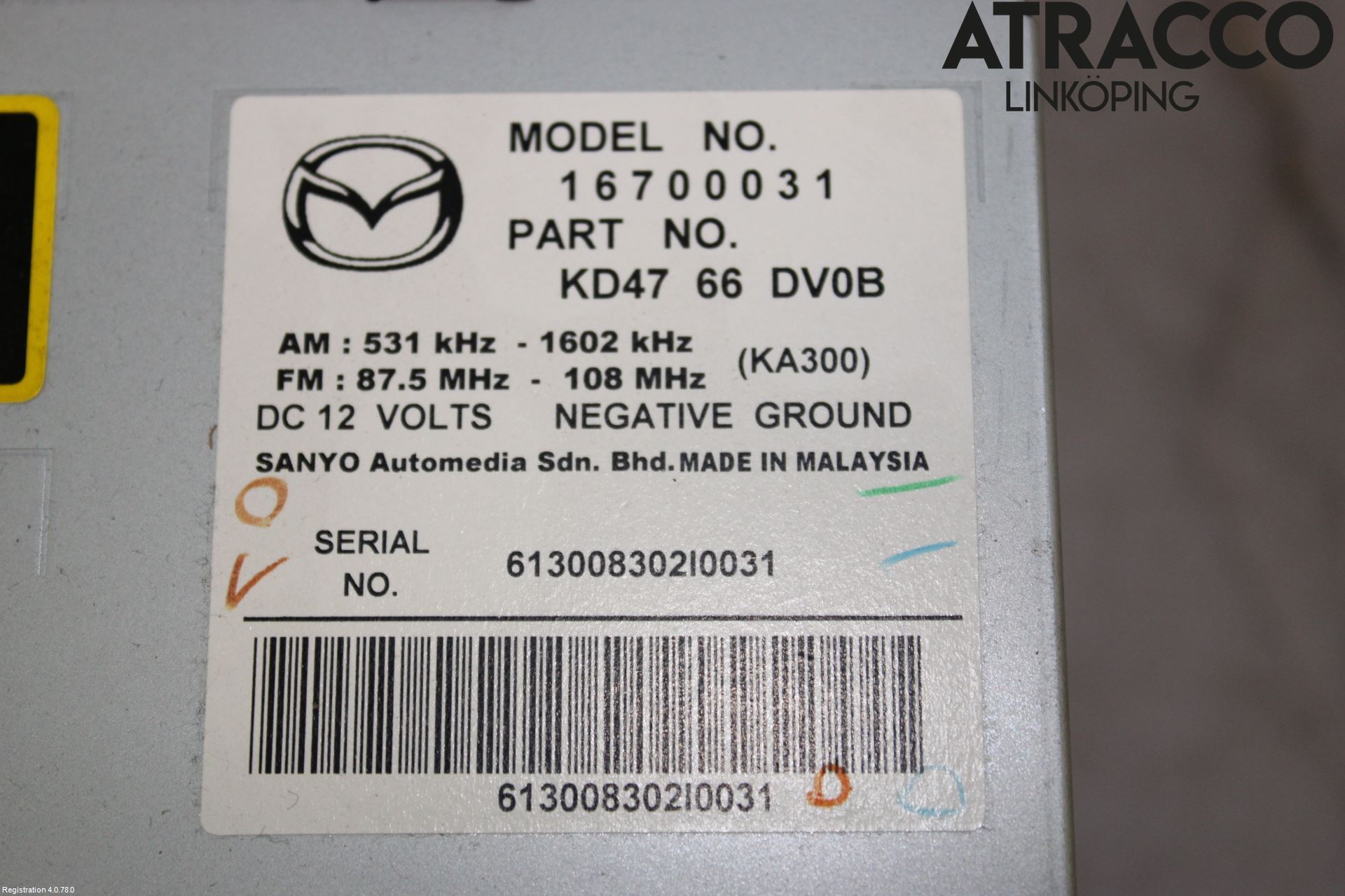 Mazda CX-5 12-17 Cd Radio - Multimediapanel