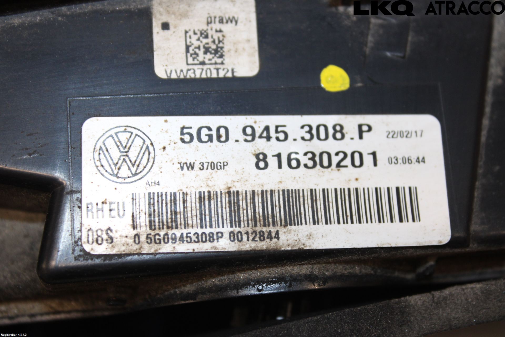 Volkswagen VW GOLF / E-GOLF VII 13-20 Bakljus Lucka Hö