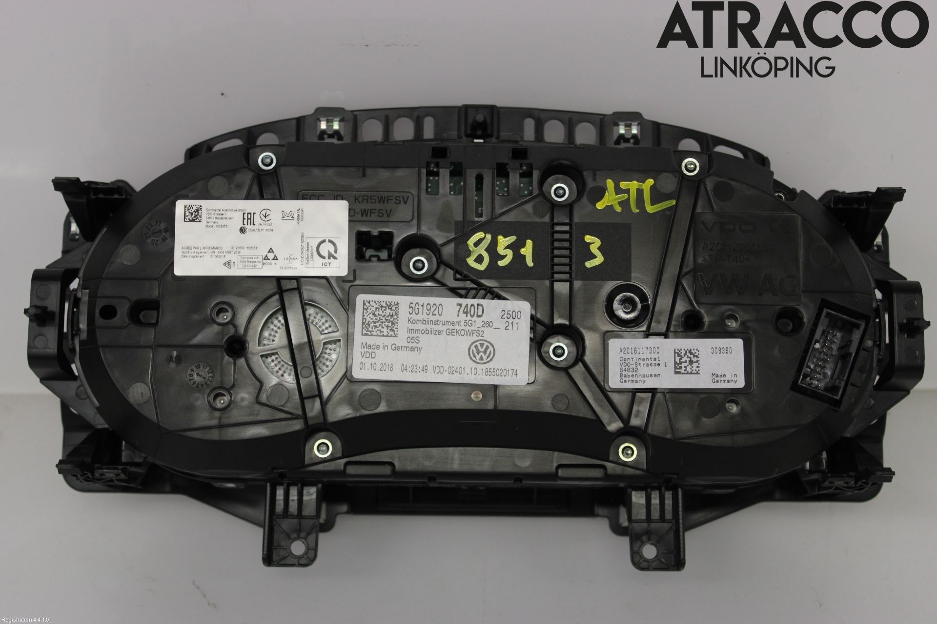 Volkswagen VW GOLF / E-GOLF VII 13-20 Instrument Komb