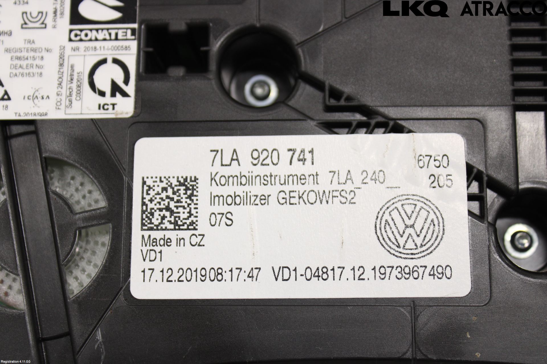 Volkswagen VW TRANSP/CARAVELLE (T6) 16-22 Instrument Komb