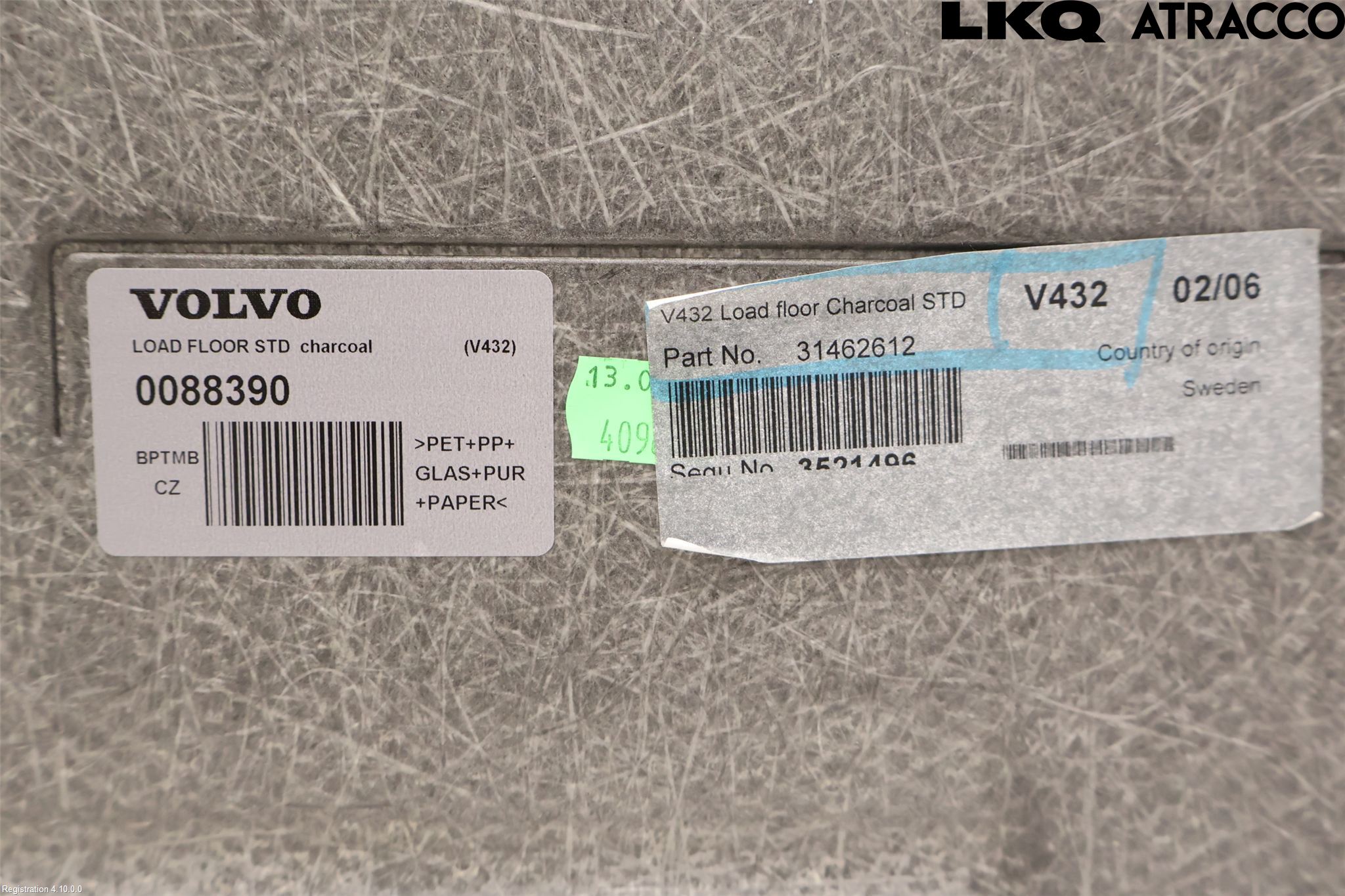 Volvo V60 19- Bagage Golv