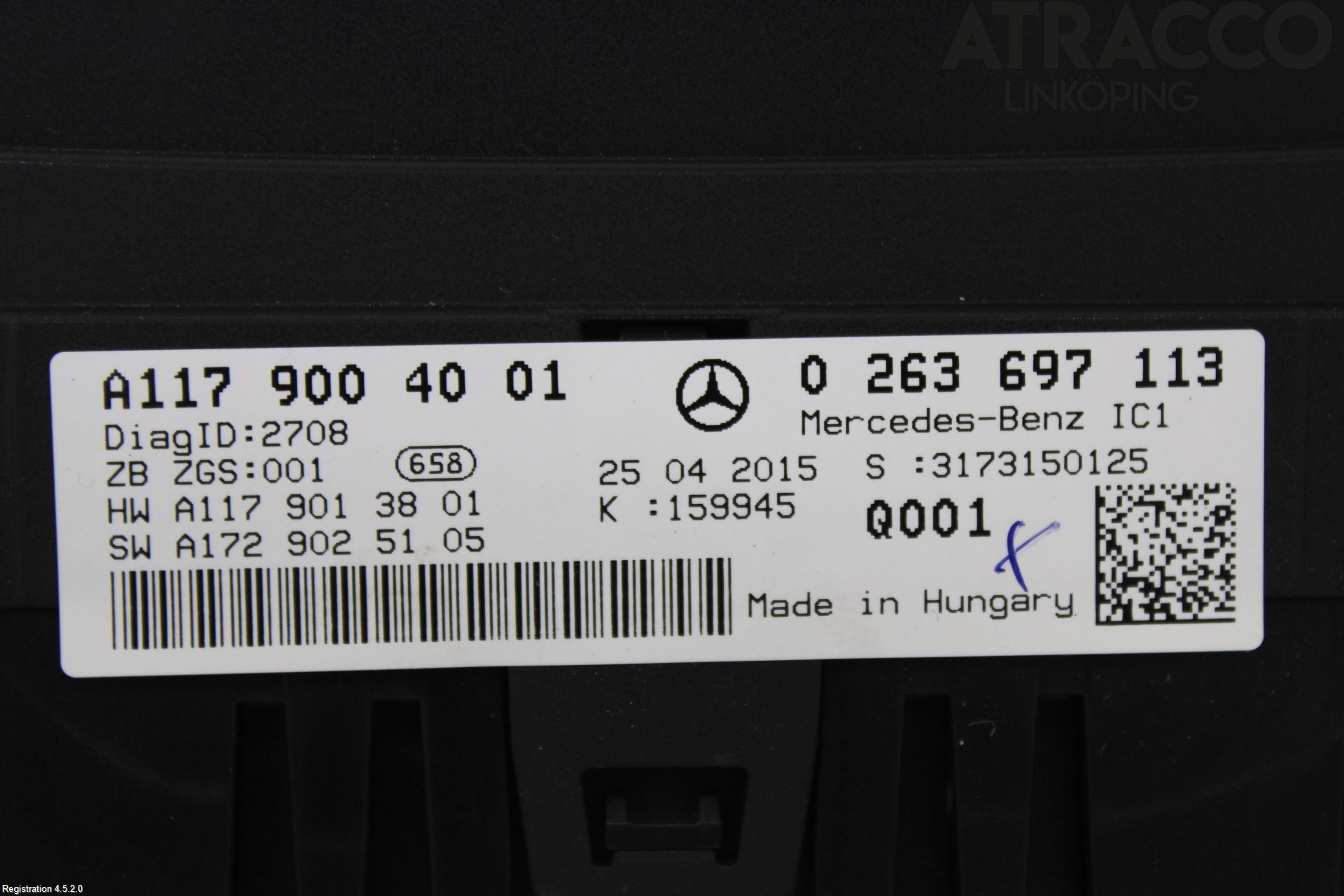 Mercedes-Benz MB CLA-KLASS (C117/X117) 13-19 Instrument Komb