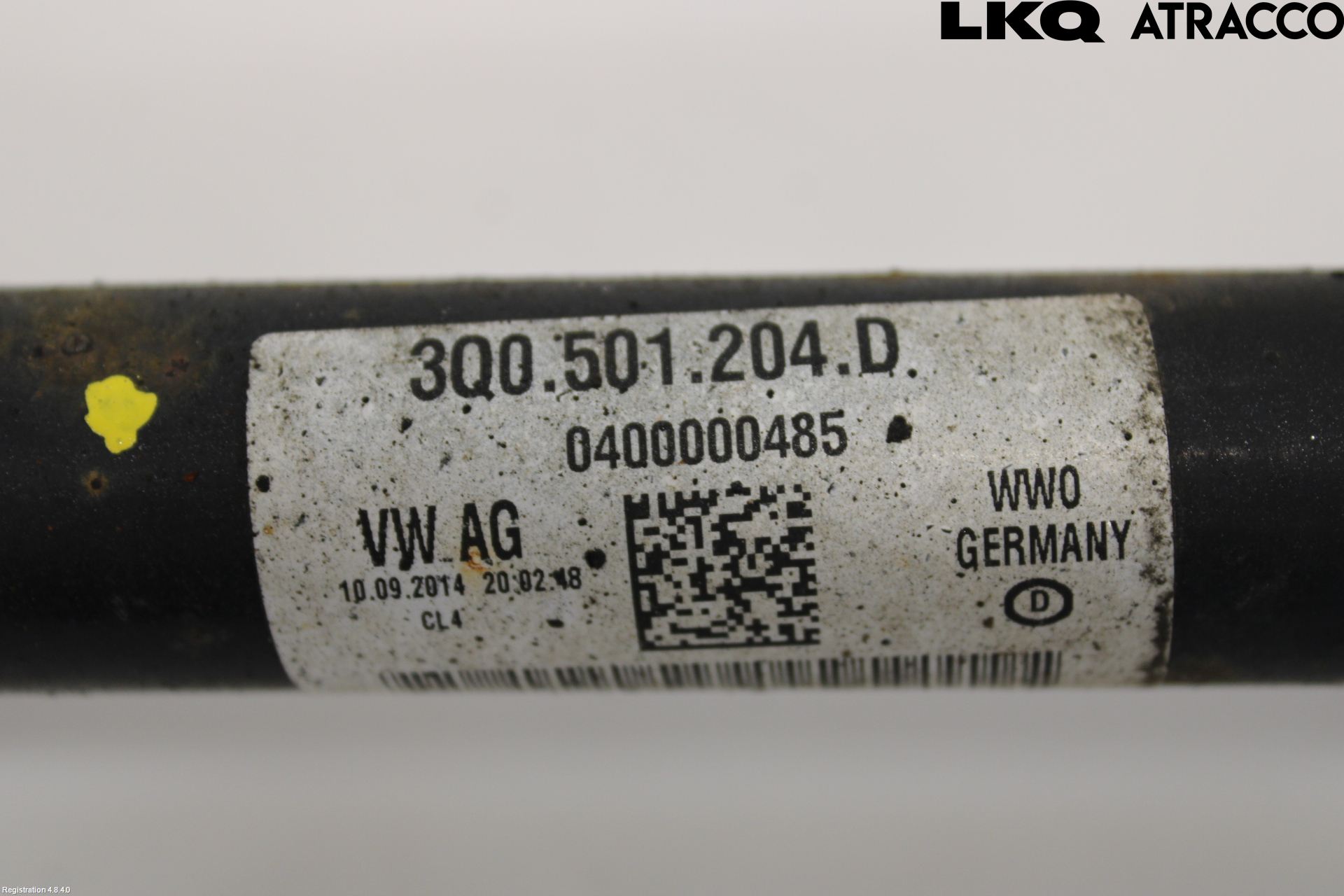 Volkswagen VW PASSAT 15-19 Drivaxel Bak Höger