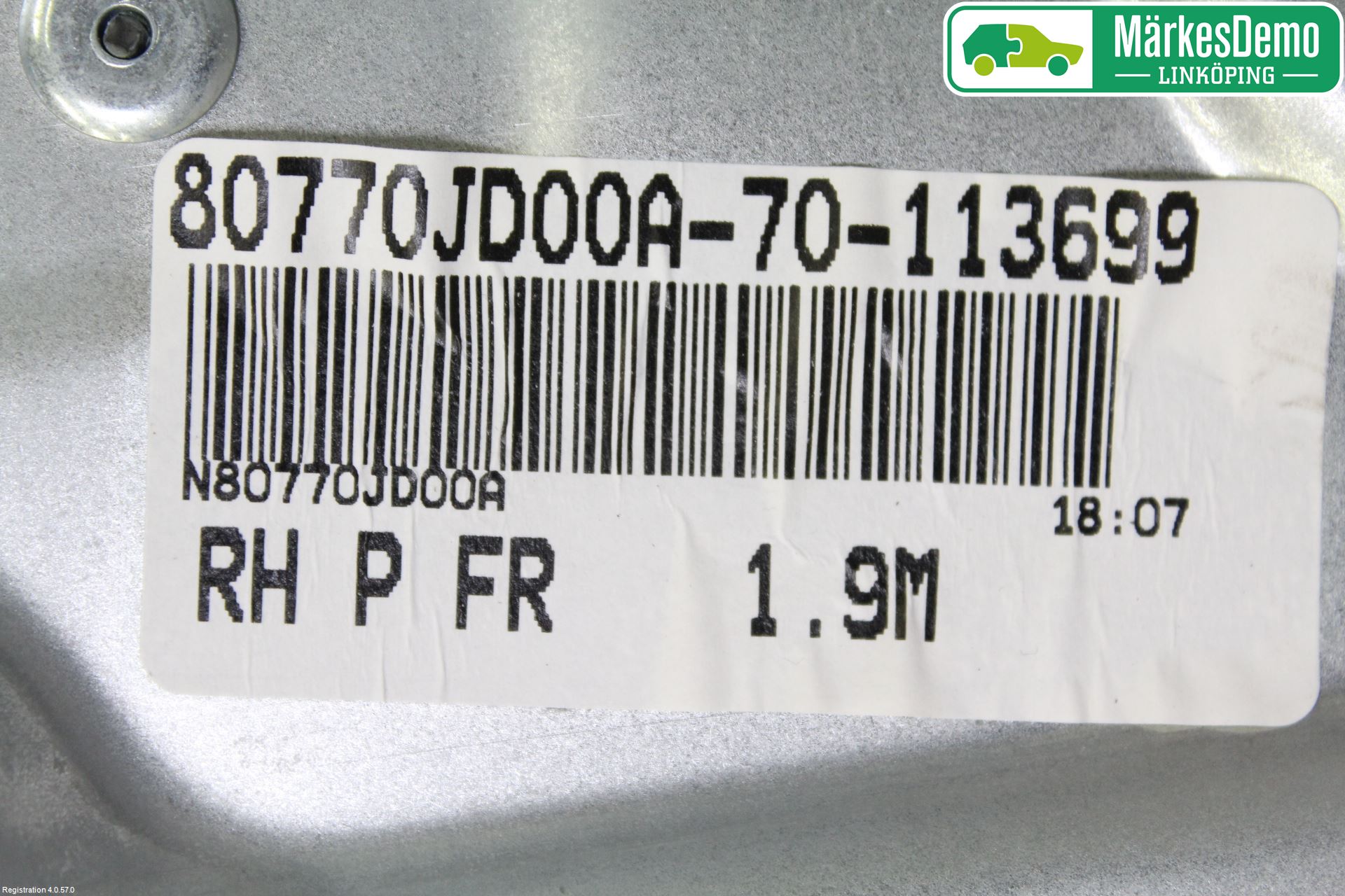 Nissan QASHQAI+2  08-10 Fönsterhiss El Kompl