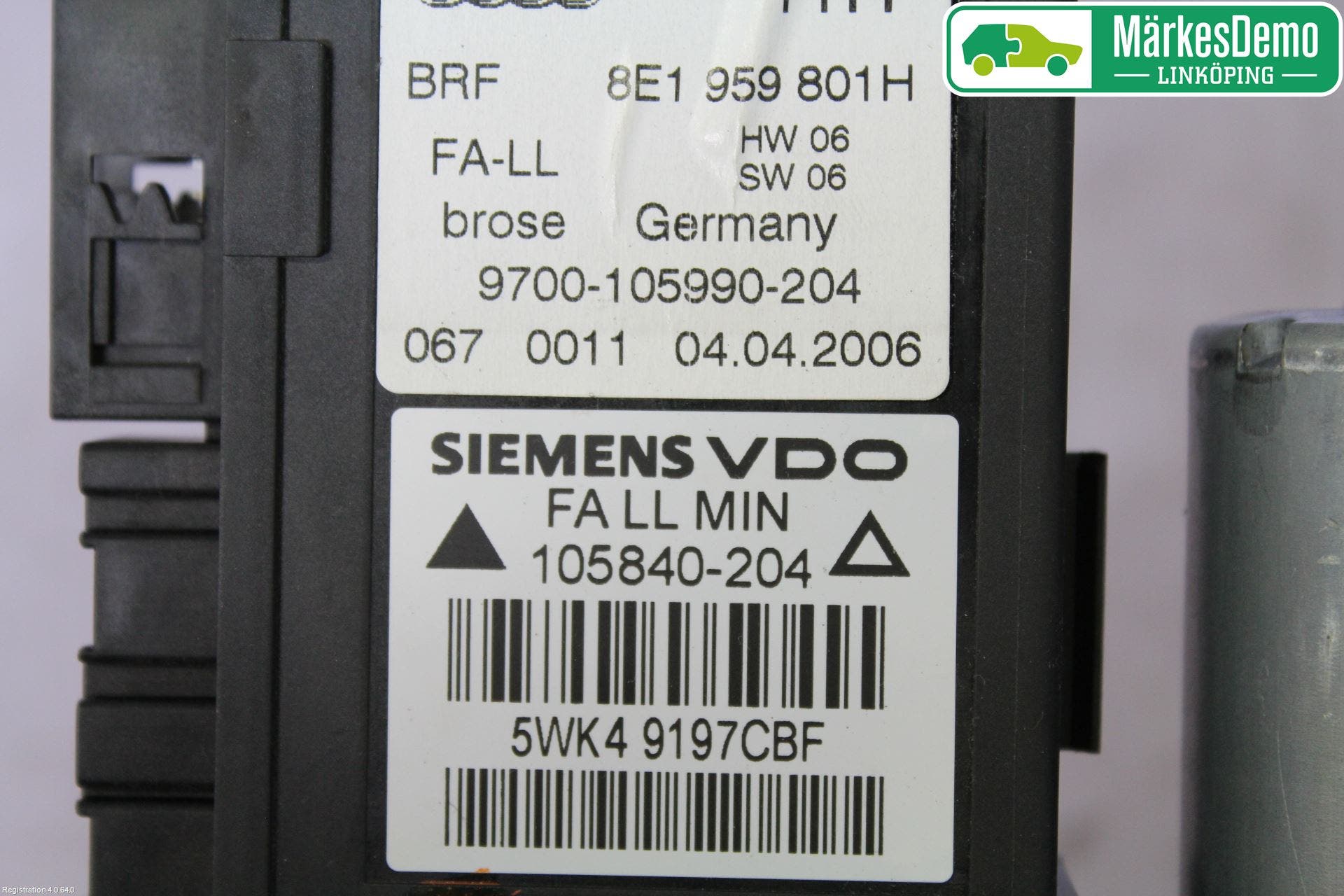 Audi A4/S4 05-07 Fönsterhissmotor