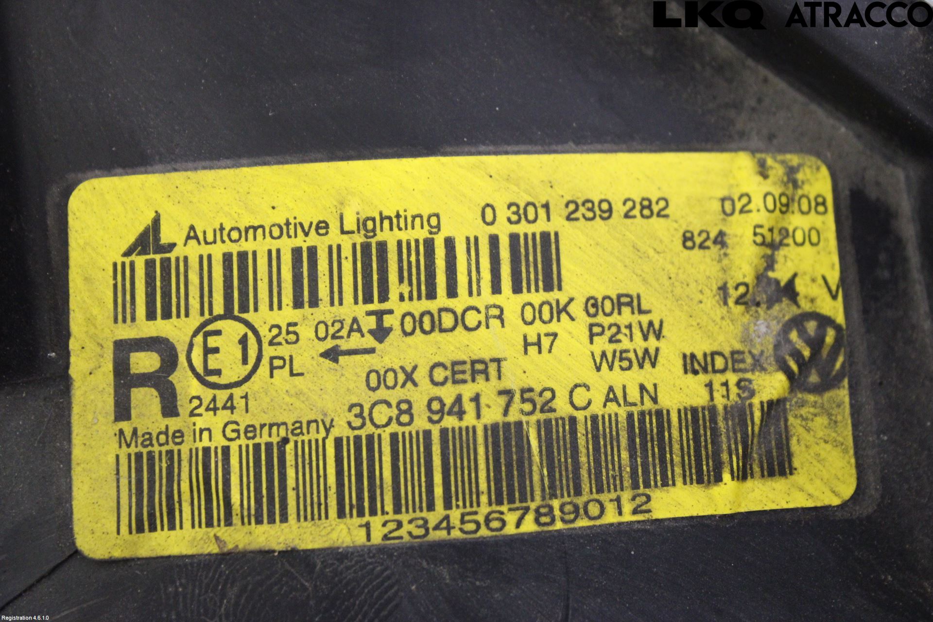 Volkswagen VW PASSAT CC 08-16 Strålkastare Höger