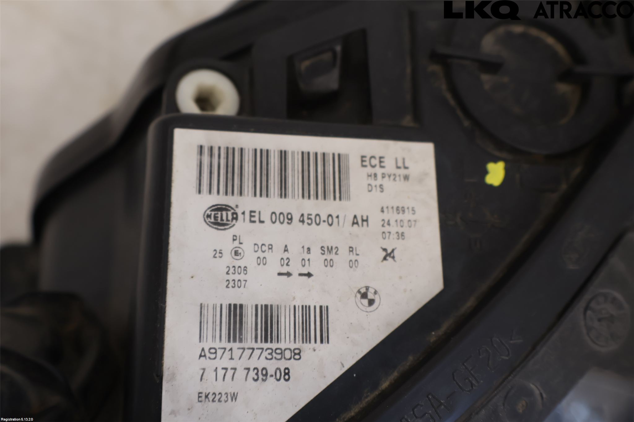 BMW 5 E60/61 Sed/Tou 02-10 Strålkastare Vänster