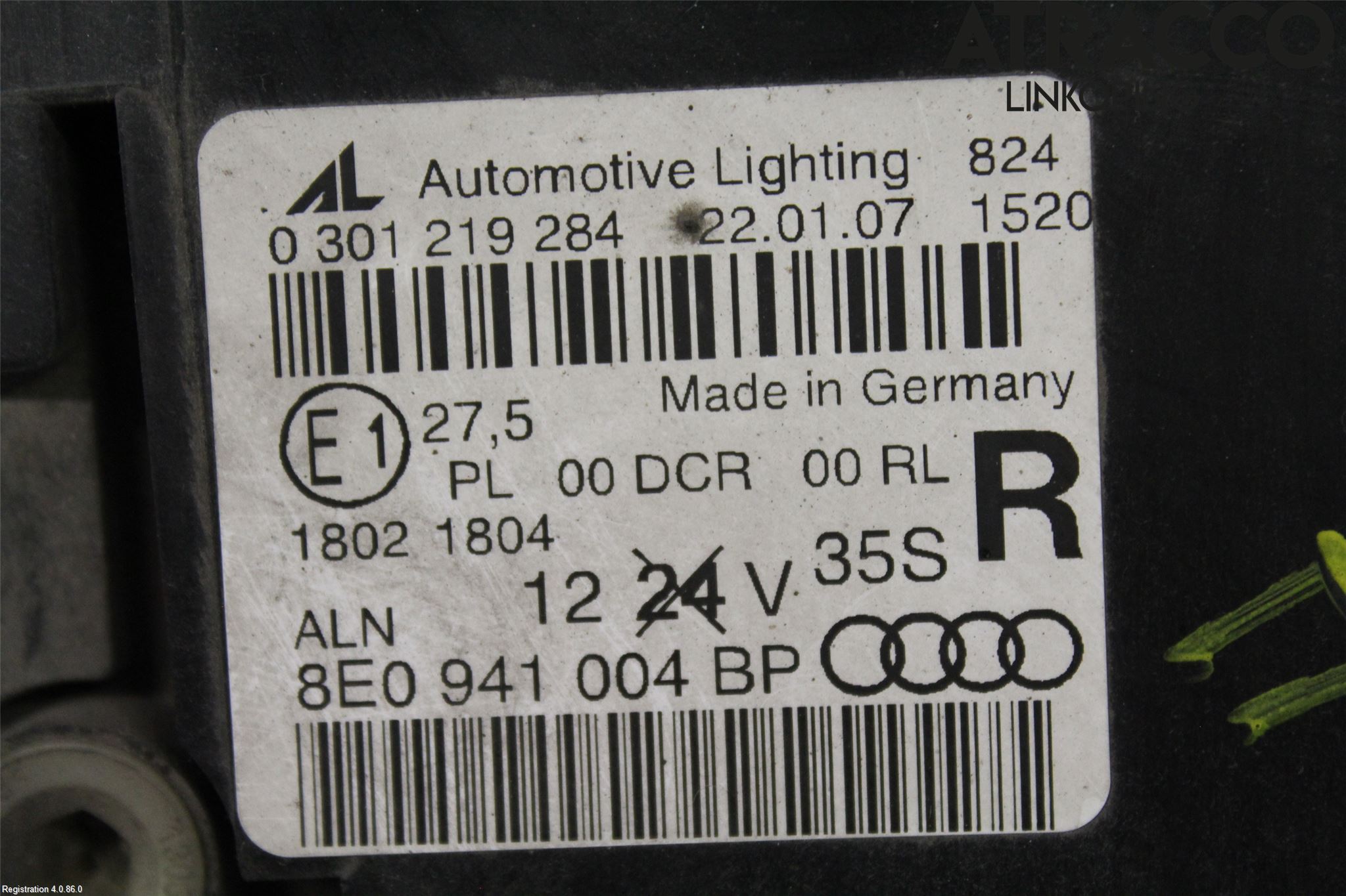 Audi A4/S4 05-07 Strålkastare Höger