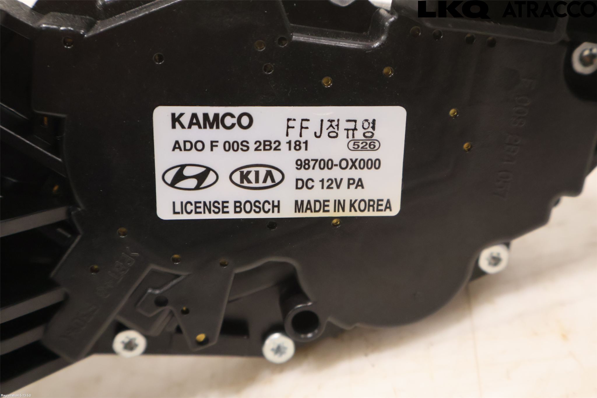 Hyundai i10 PA 08-13 Torkarmotor Baklucka