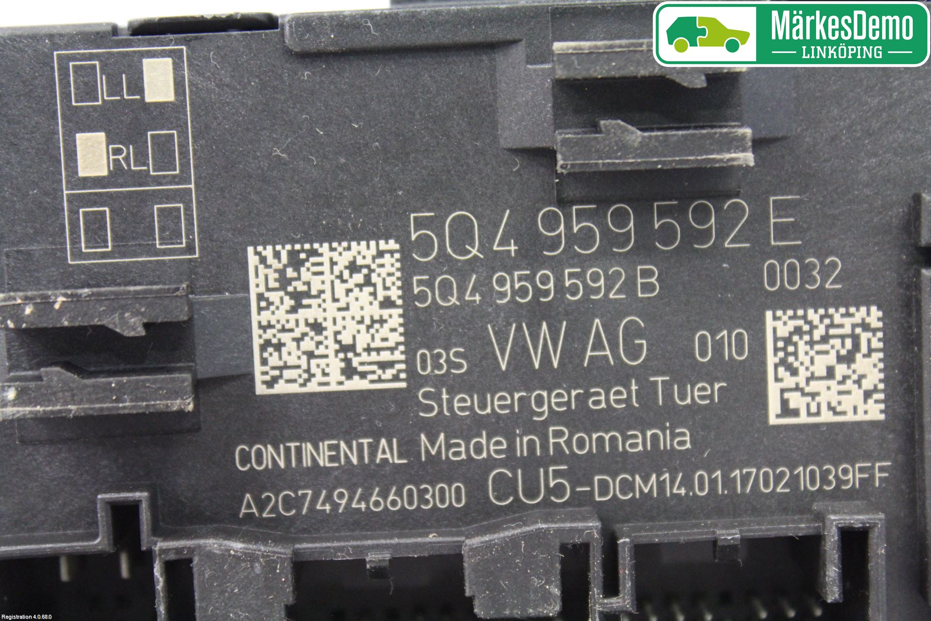 Volkswagen VW GOLF / E-GOLF VII 13-20 Styrenhet Dörr