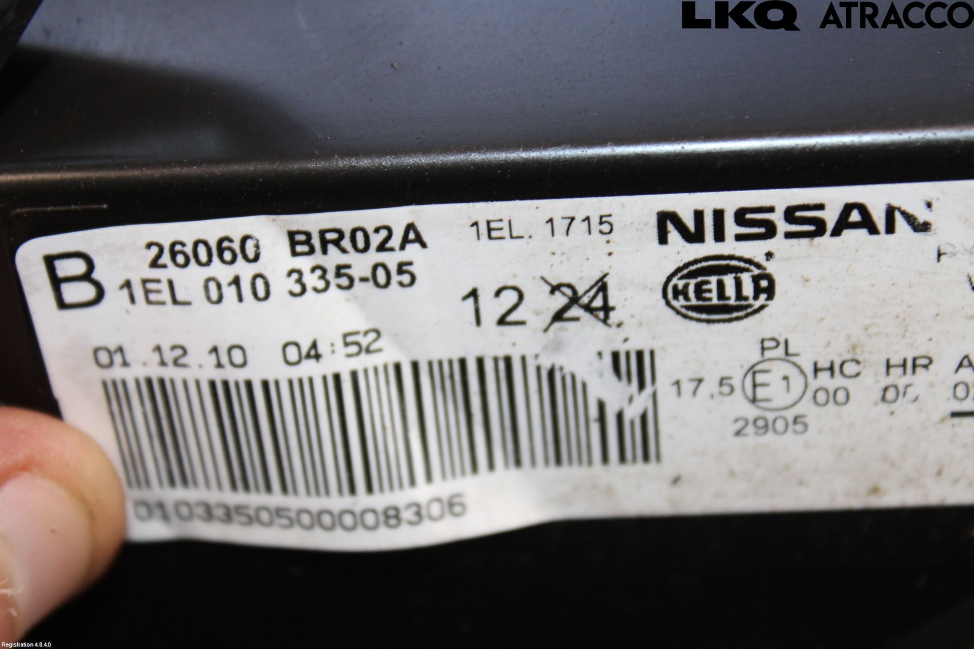 Nissan QASHQAI 10-14 Strålkastare Vänster