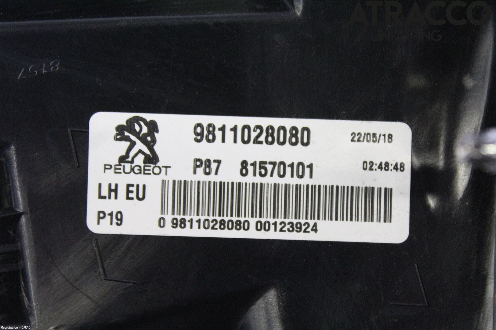 Peugeot 5008 17-24 Bakljus Vänster