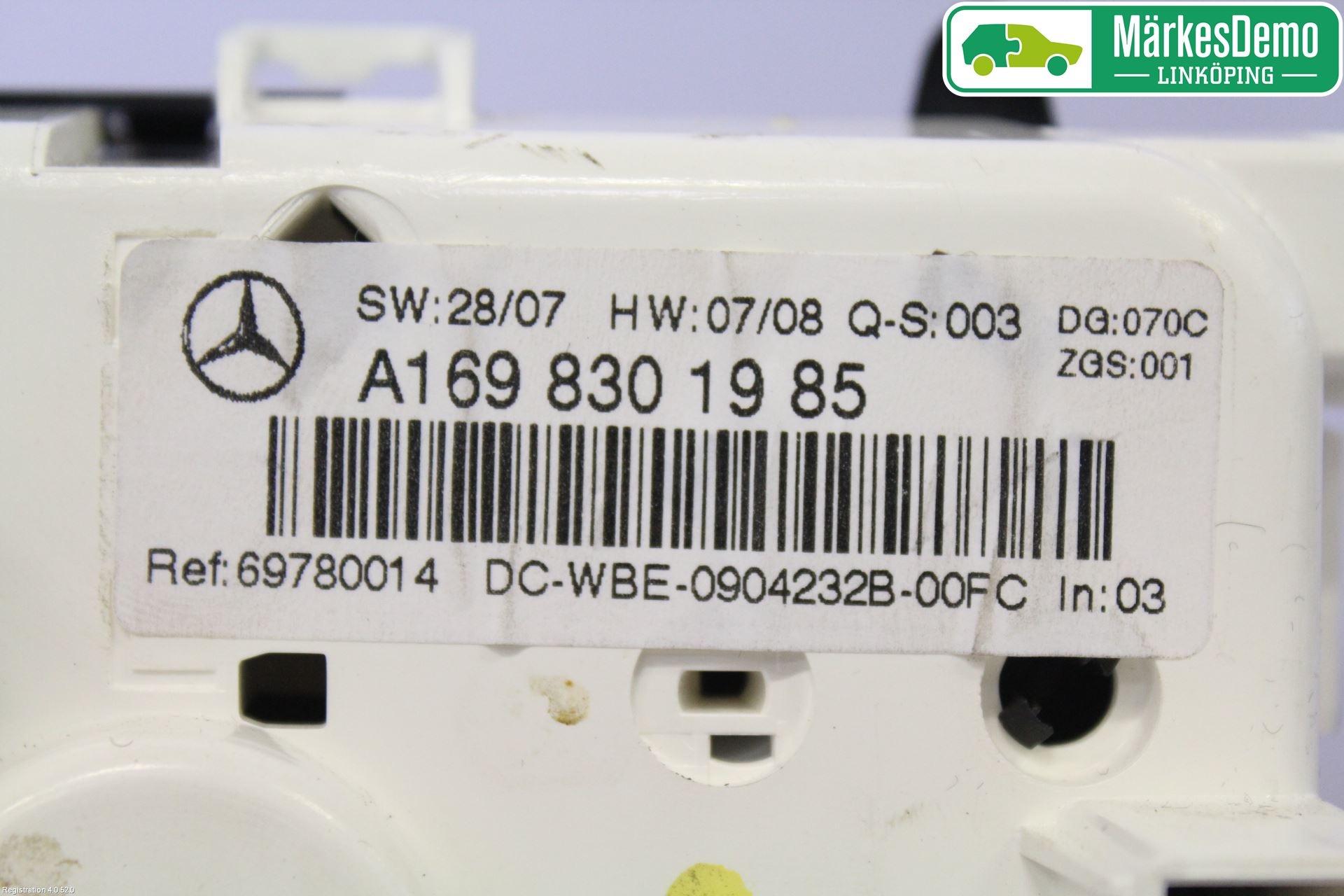 Mercedes-Benz MB B-KLASS (W245) 05-12 Ac Styrenhet Ac Manöveren