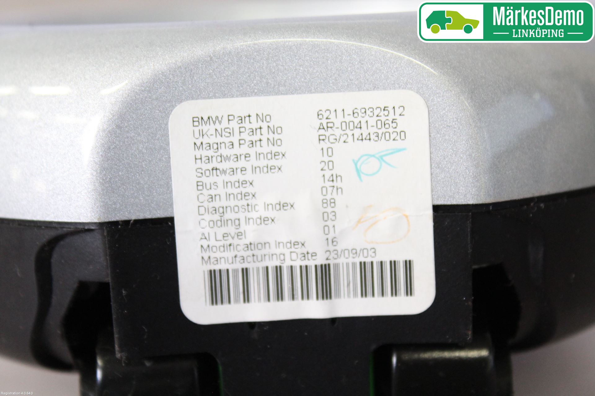 Mini COUPE R50/53 01-06 Instrument Varvr