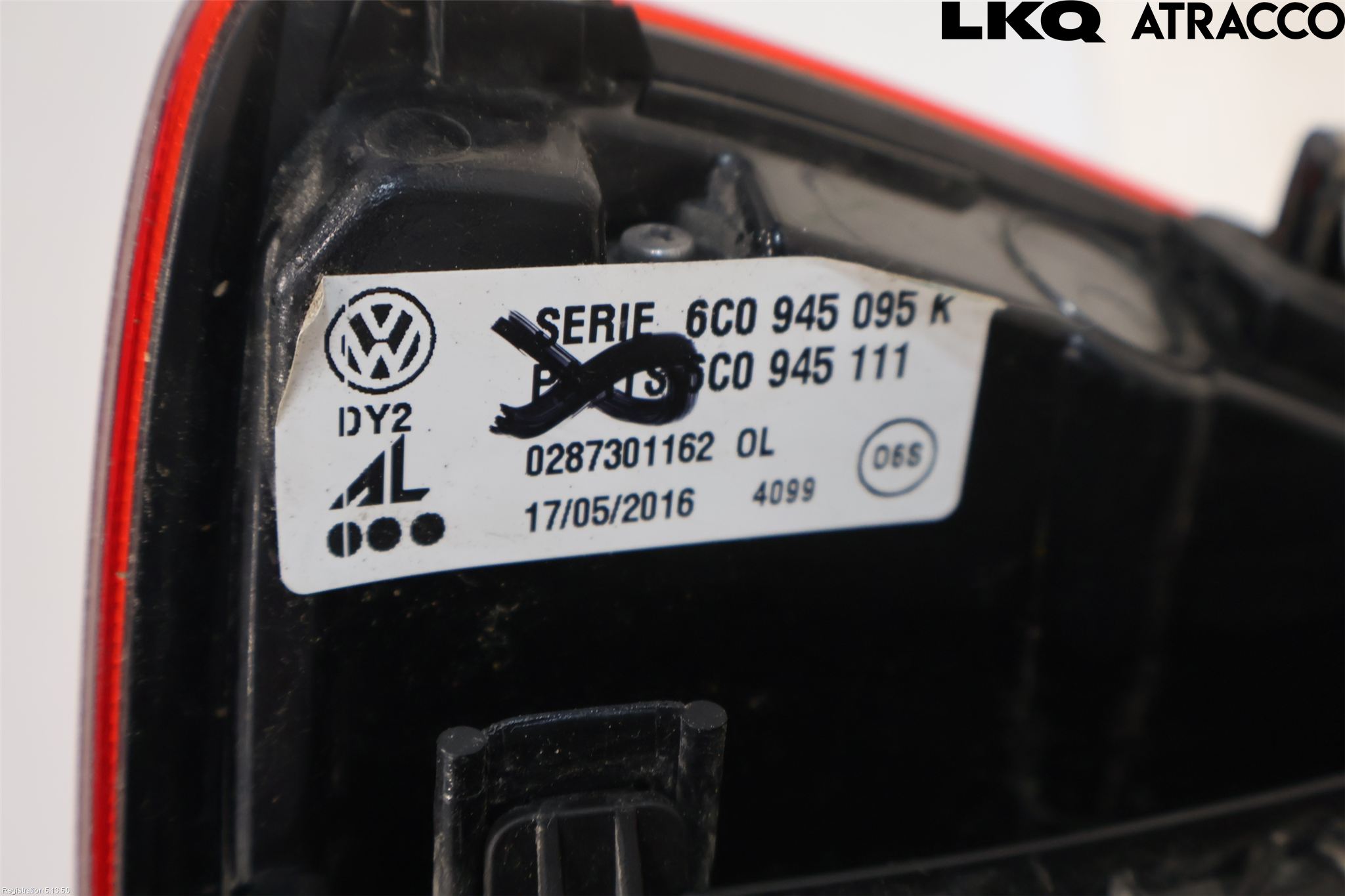 Volkswagen VW POLO 10-17 Bakljus Vänster