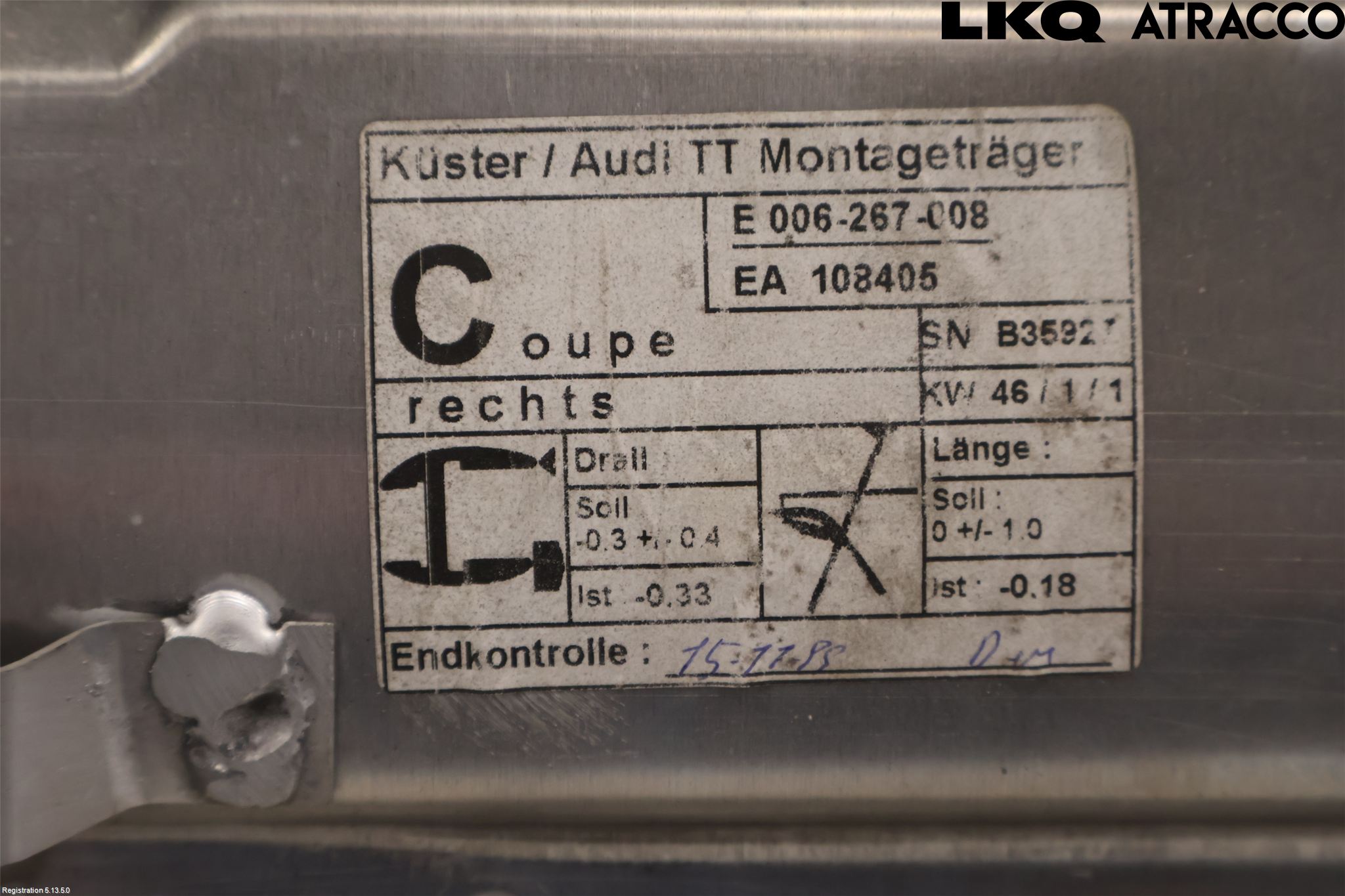 Audi TT 99-06 Fönsterhiss El Kompl