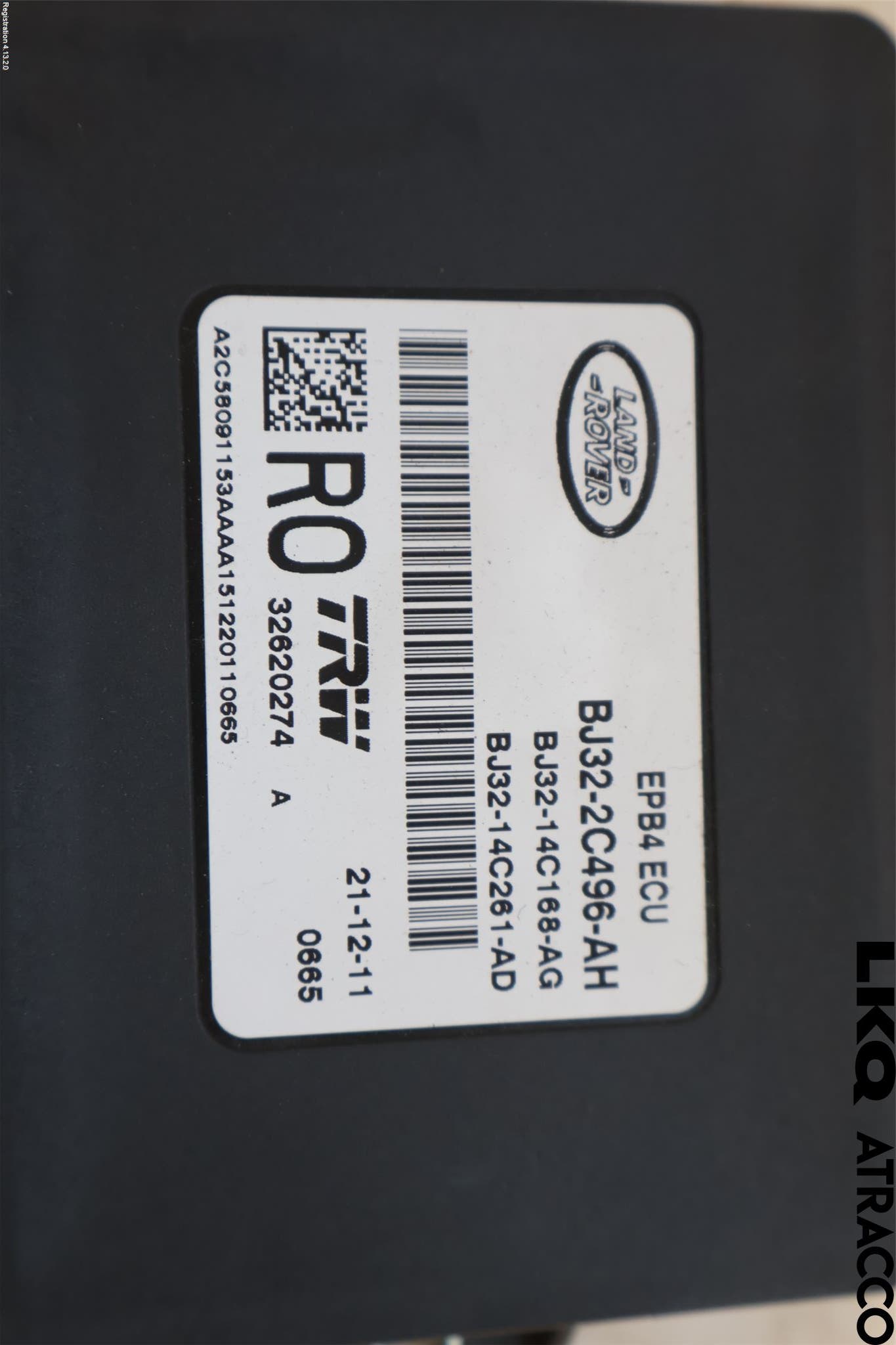 Landrover LAND ROVER RANGE ROVER EVOQUE (L538) 11-18 Styrenhet Parkbroms Epb