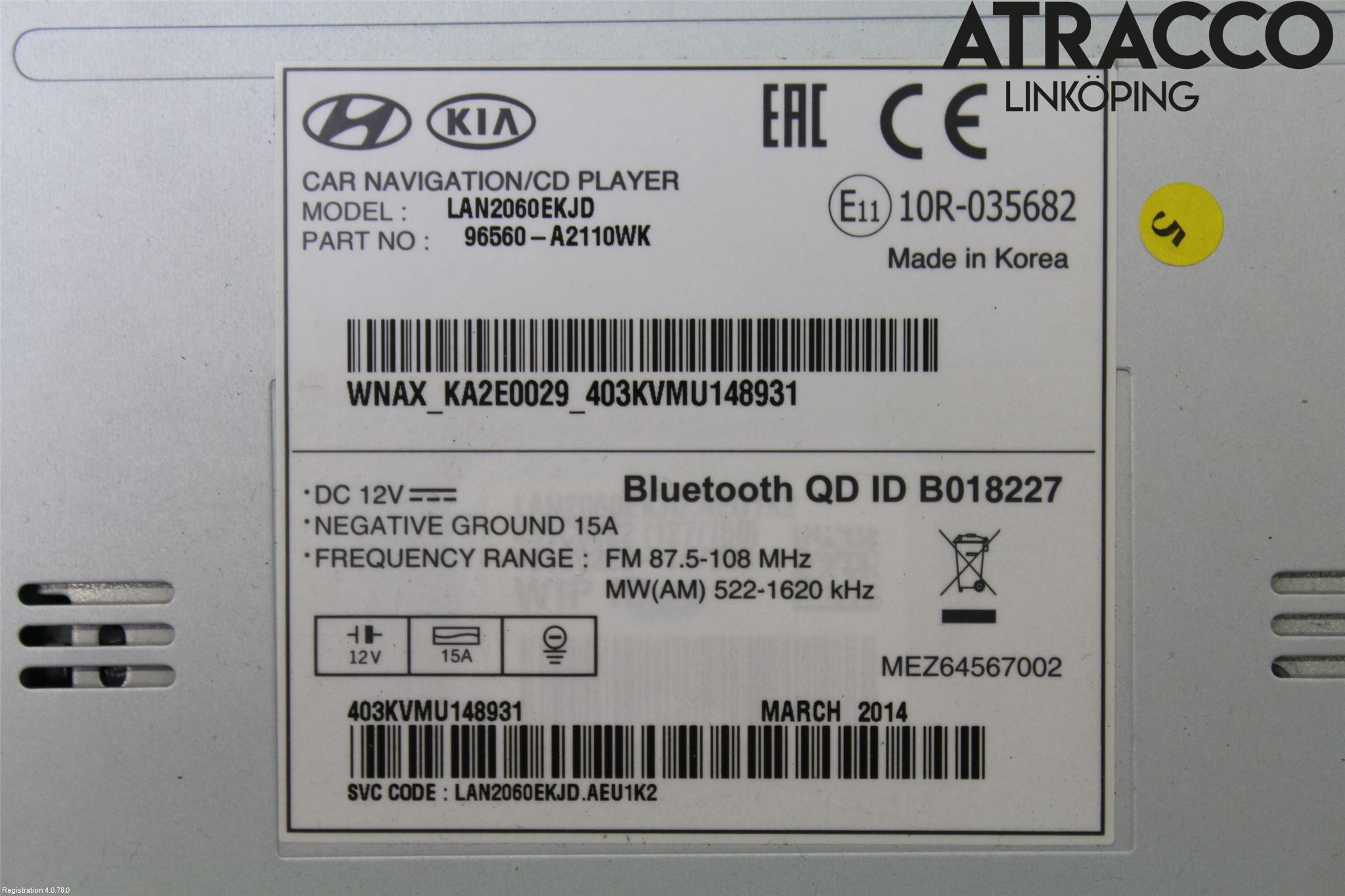 Kia CEED 12-18 Cd Radio - Multimediapanel