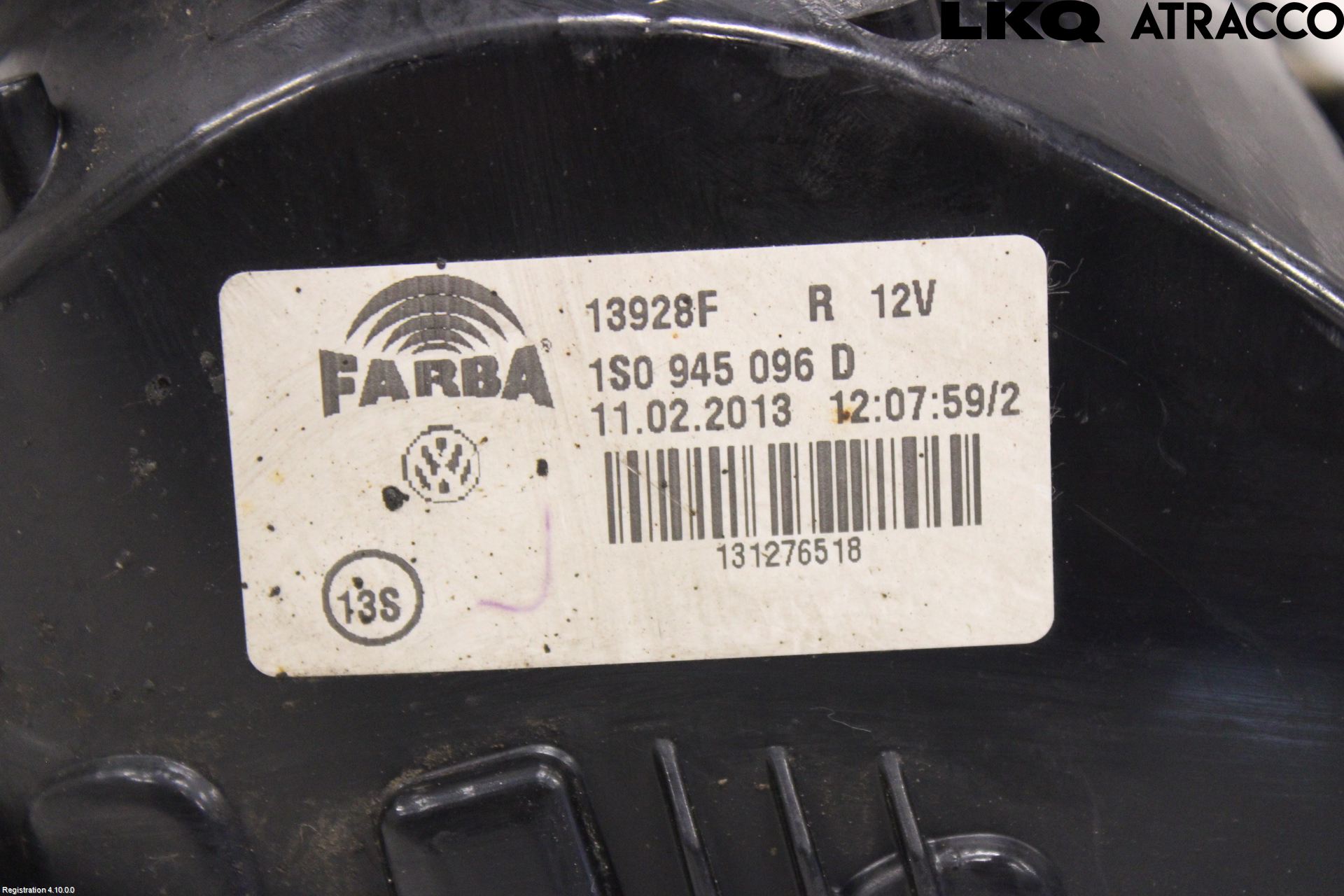 Volkswagen VW UP! / E-UP! Bakljus Höger