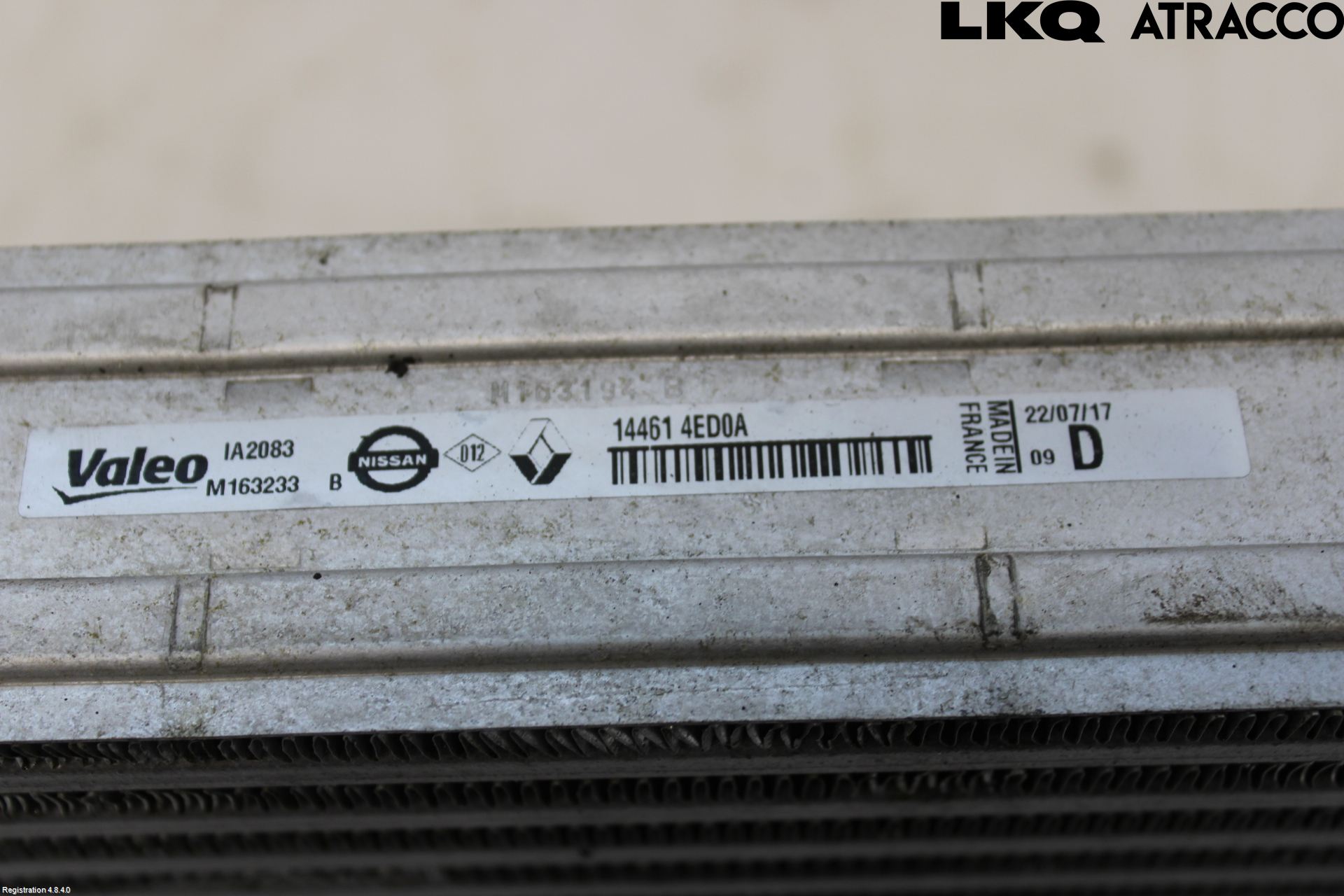 Nissan QASHQAI 14-17 Laddluft-Intercooler Kyl