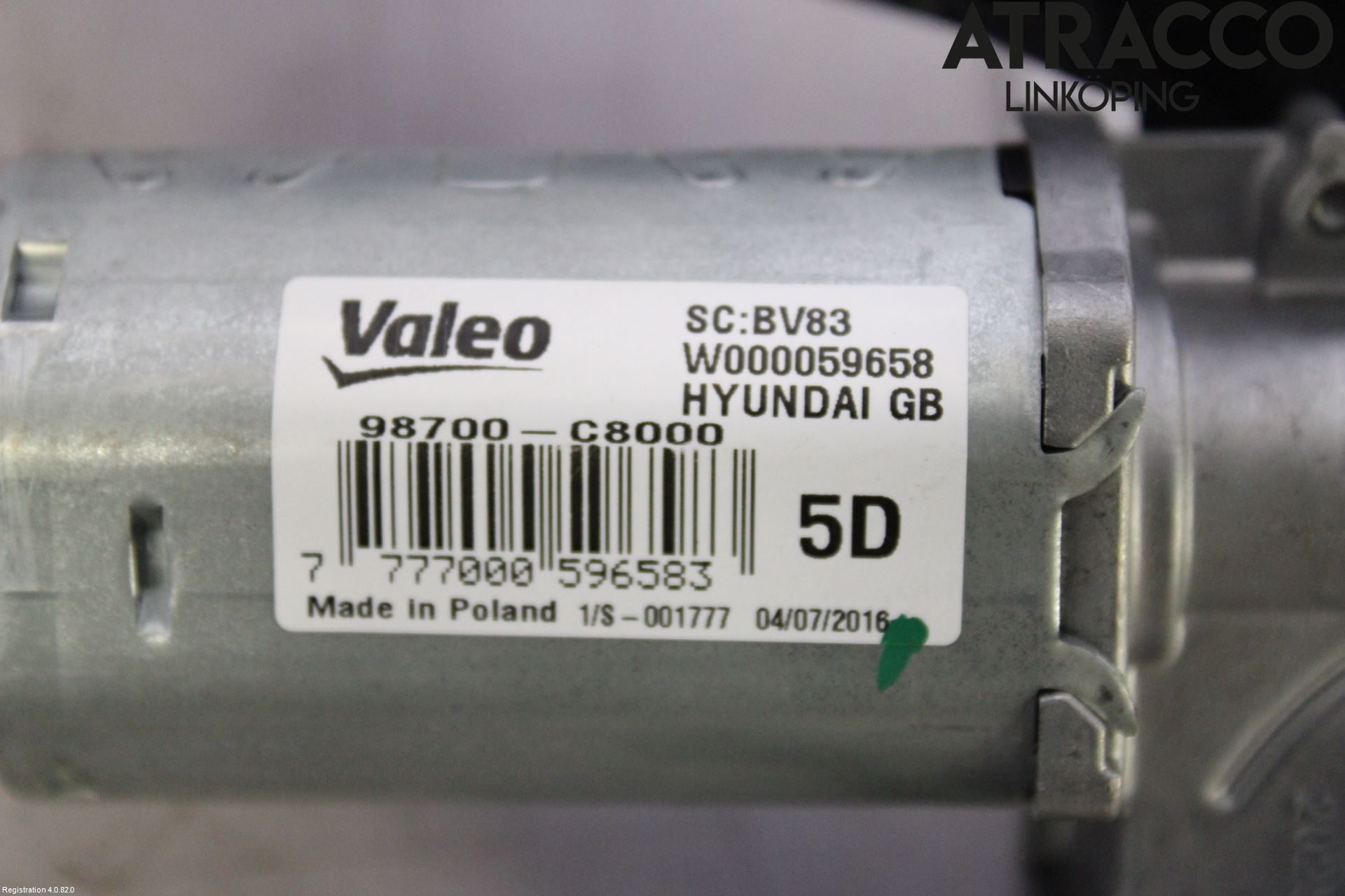 Hyundai i20 GB 15-20 Torkarmotor Baklucka