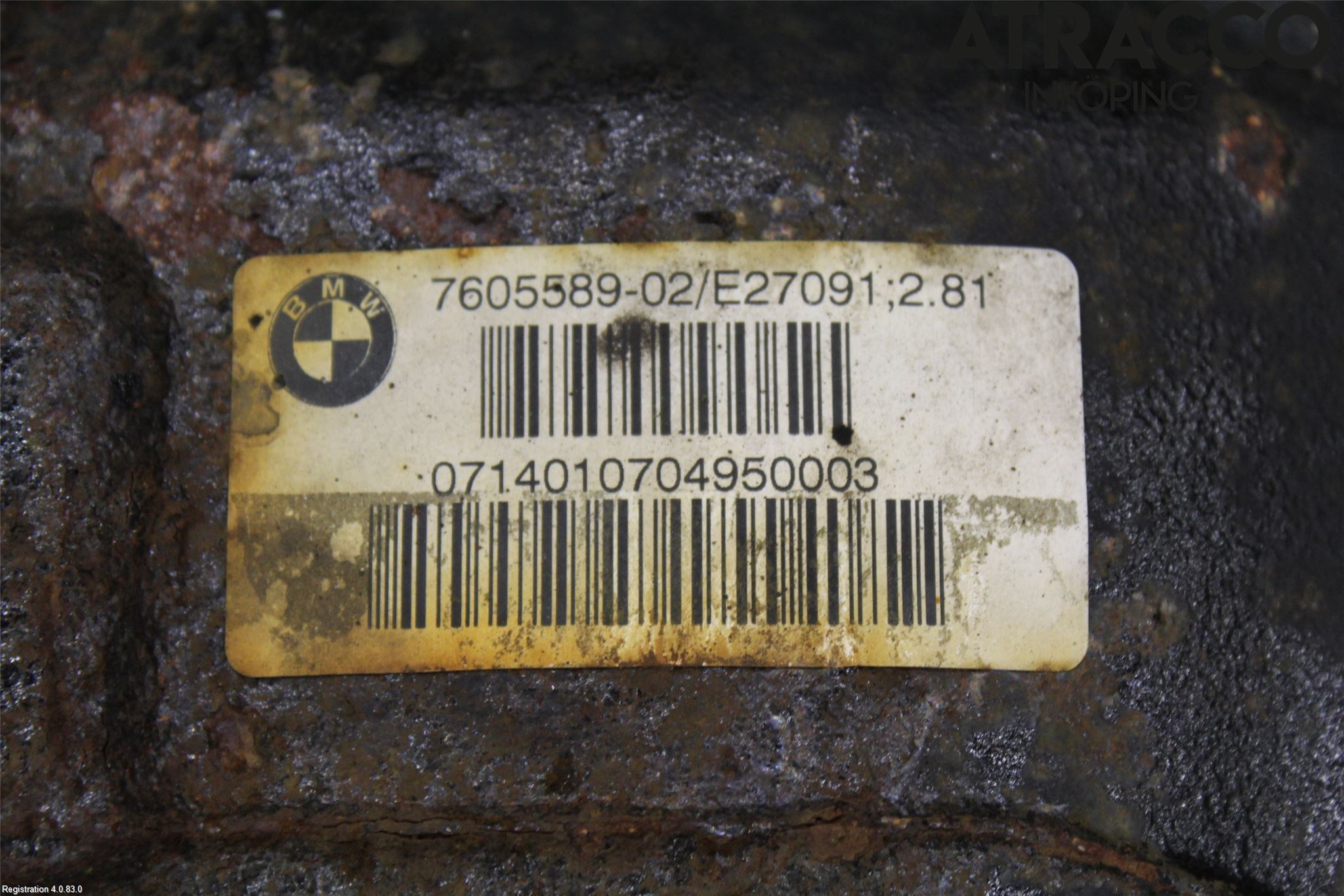 BMW 3 F30/F31/F80 12-19 Bakväxel-Diff