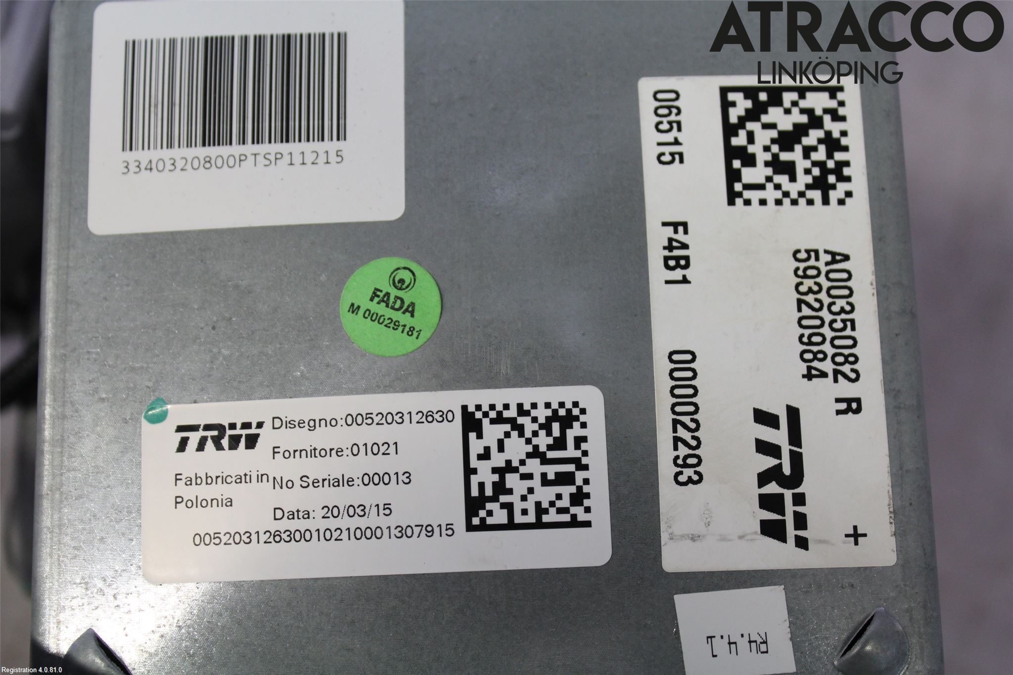 Fiat 500X 15- Rattaxelagg Med Inb Servo