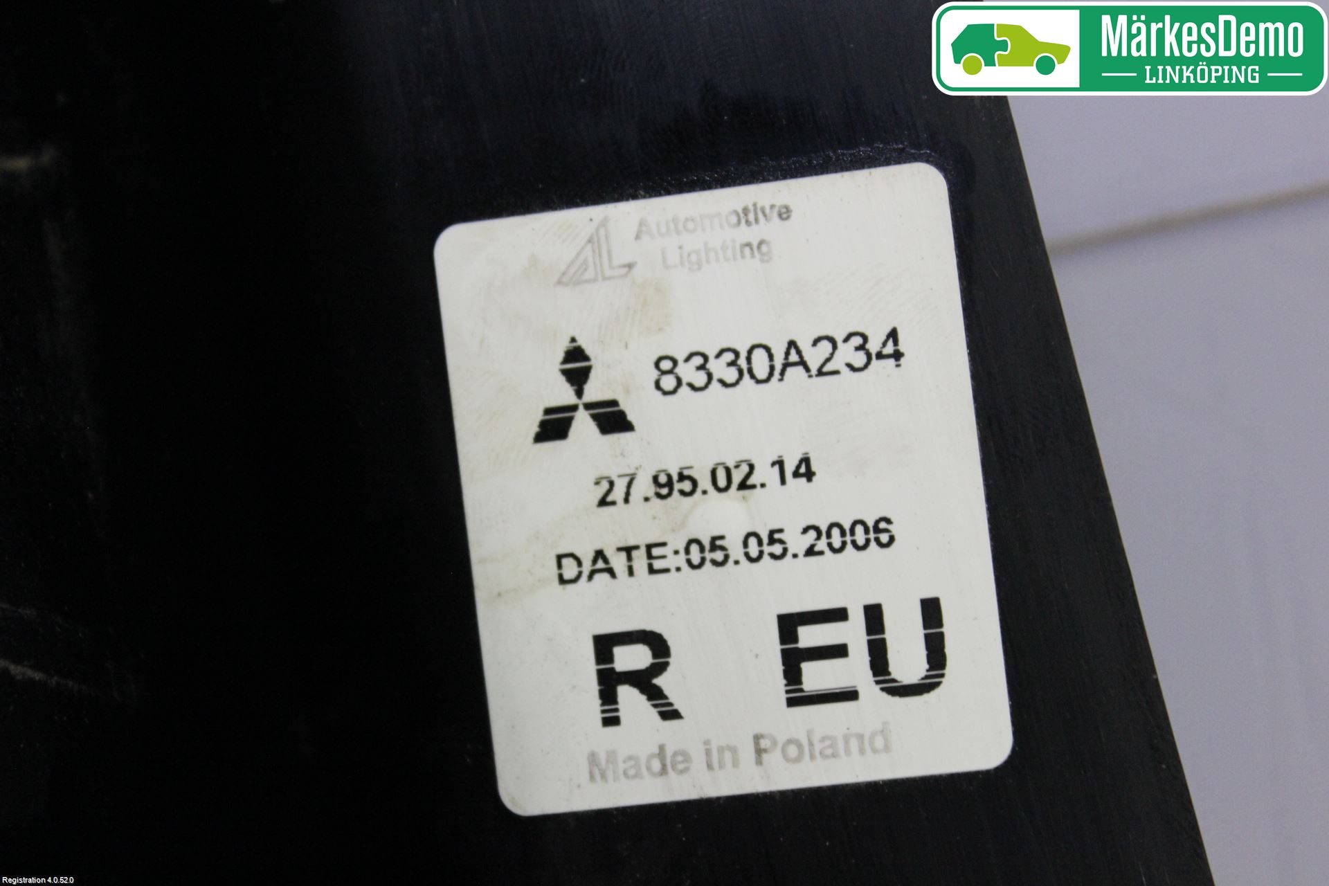 Mitsubishi COLT   04-08 Bakljus Höger