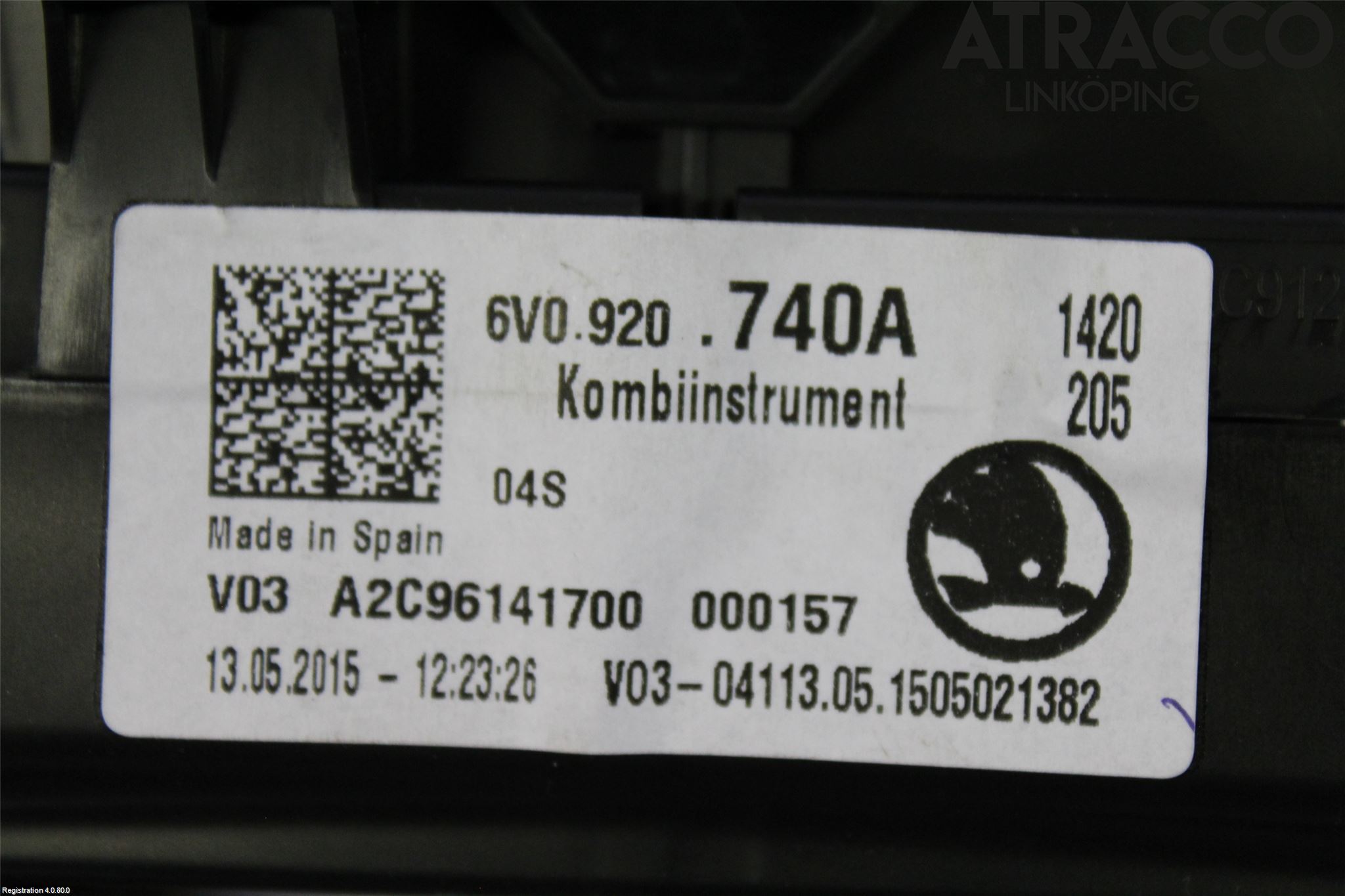 Skoda FABIA 15-21 Instrument Komb