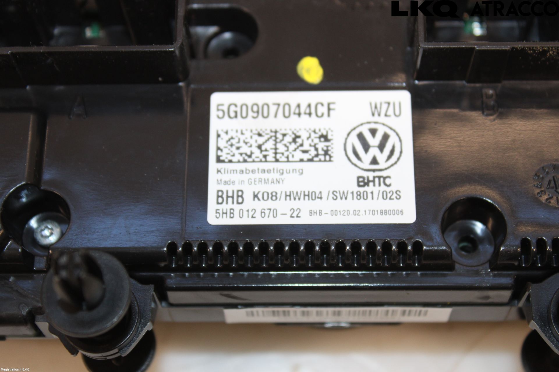 Volkswagen VW GOLF / E-GOLF VII 13-20 Ac Styrenhet Ac Manöveren