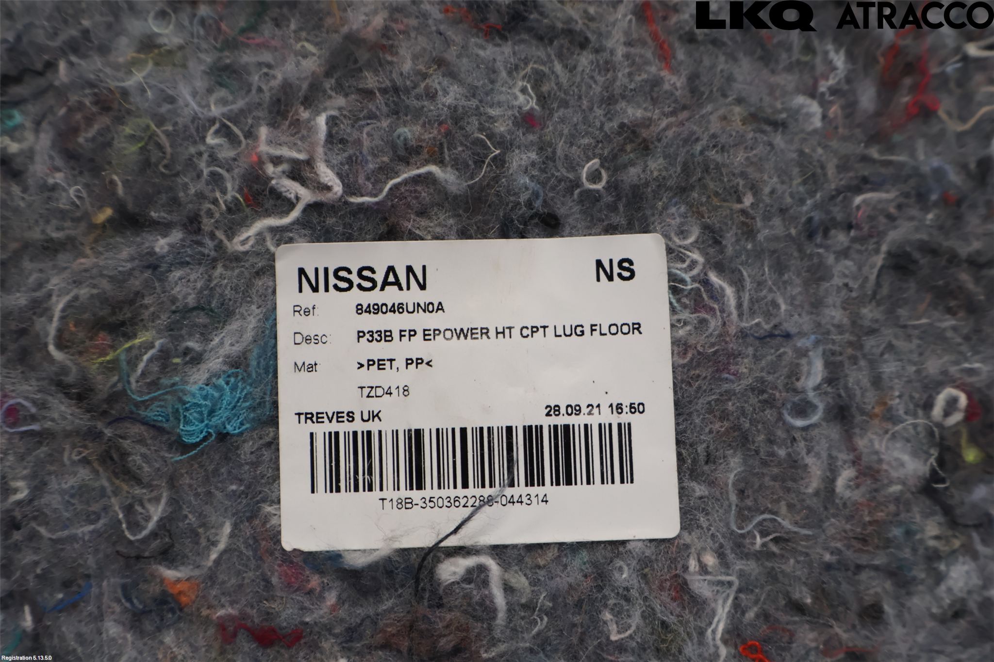 Nissan QASHQAI 21- Inrbagagerumklädsel-Golv
