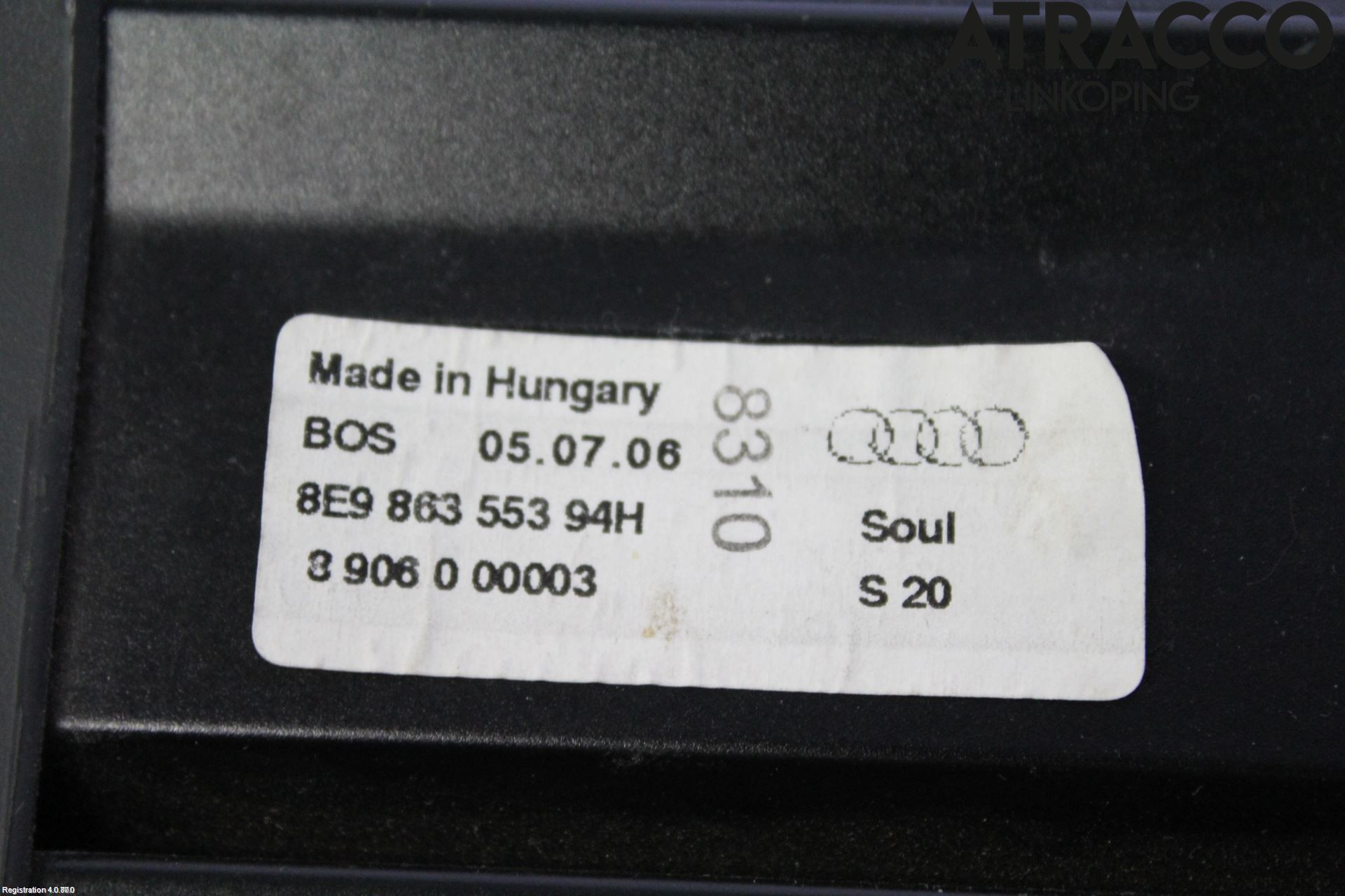 Audi A4/S4 05-07 Insynskydd